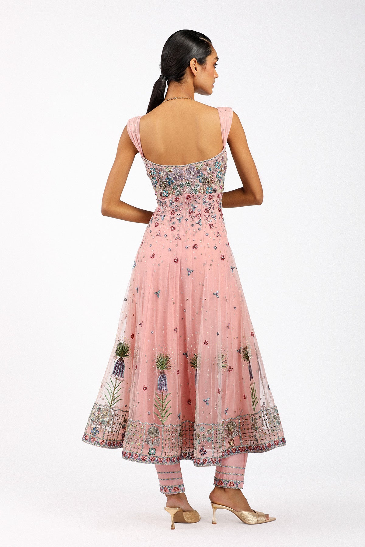 Peonisse - Baby Pink Tulle Anarkali