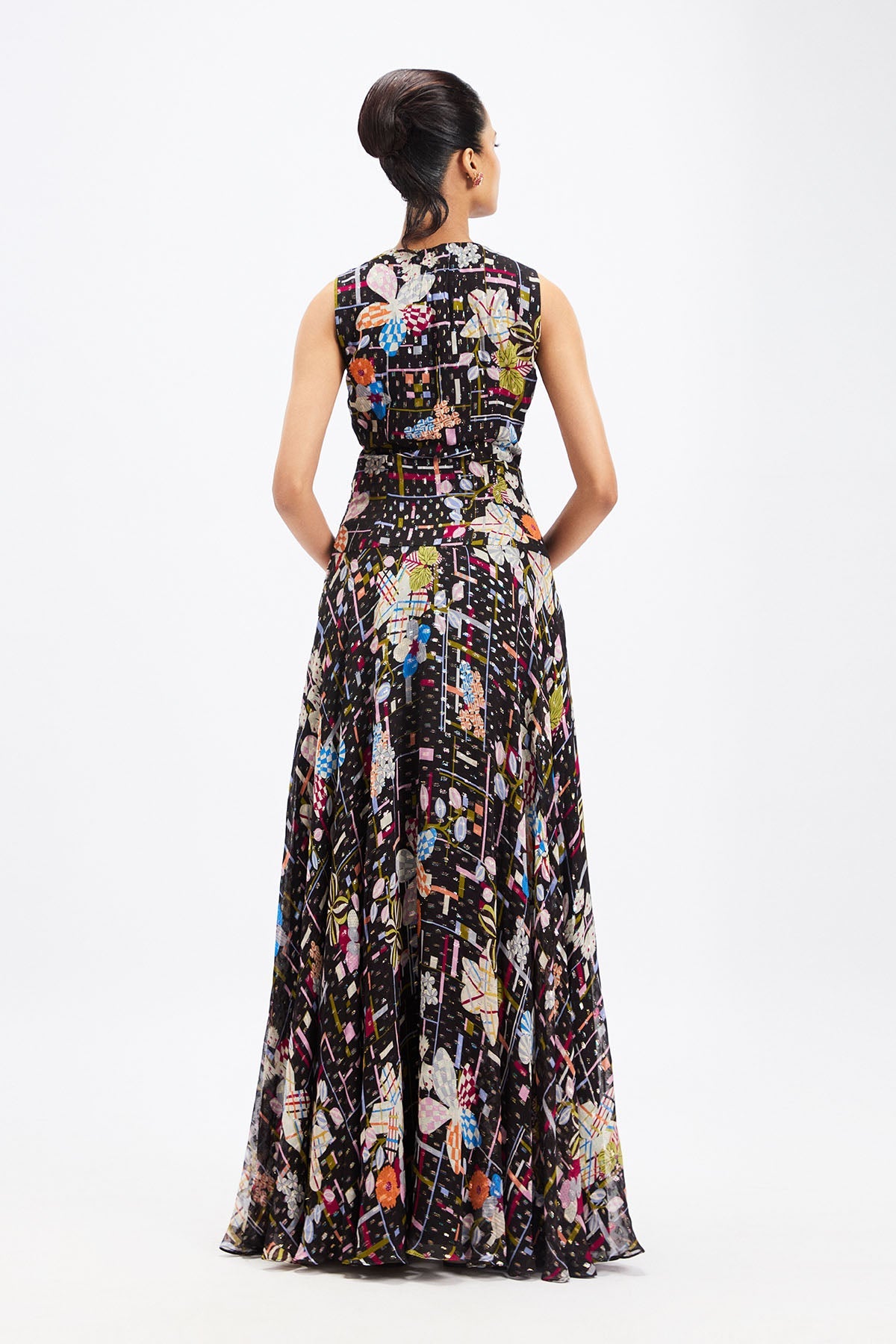 Sylvaire - black lurex maxi dress