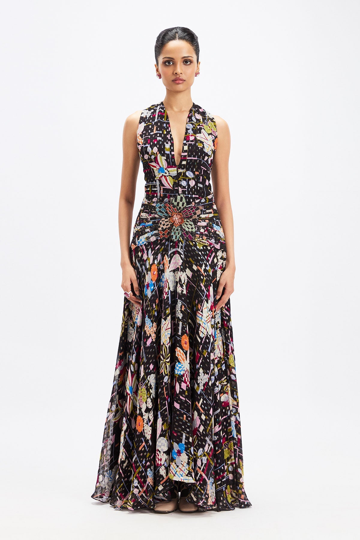 Sylvaire - black lurex maxi dress