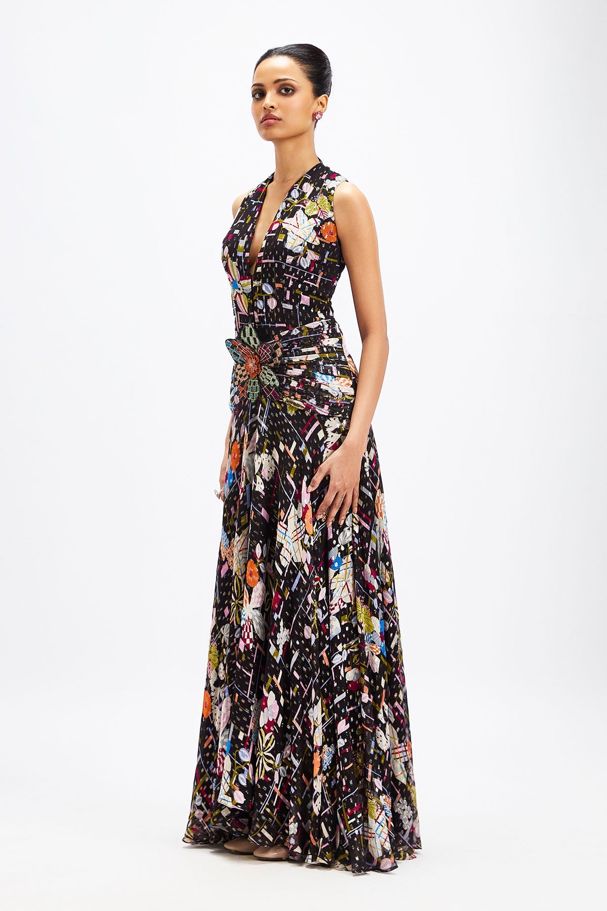Sylvaire - black lurex maxi dress