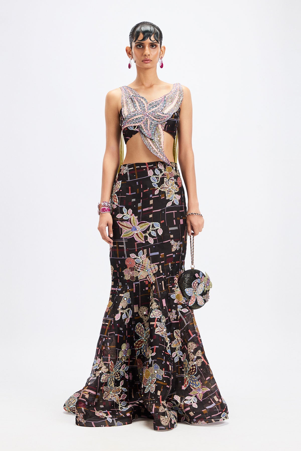Merlette - Black Moss Organza Fishtail