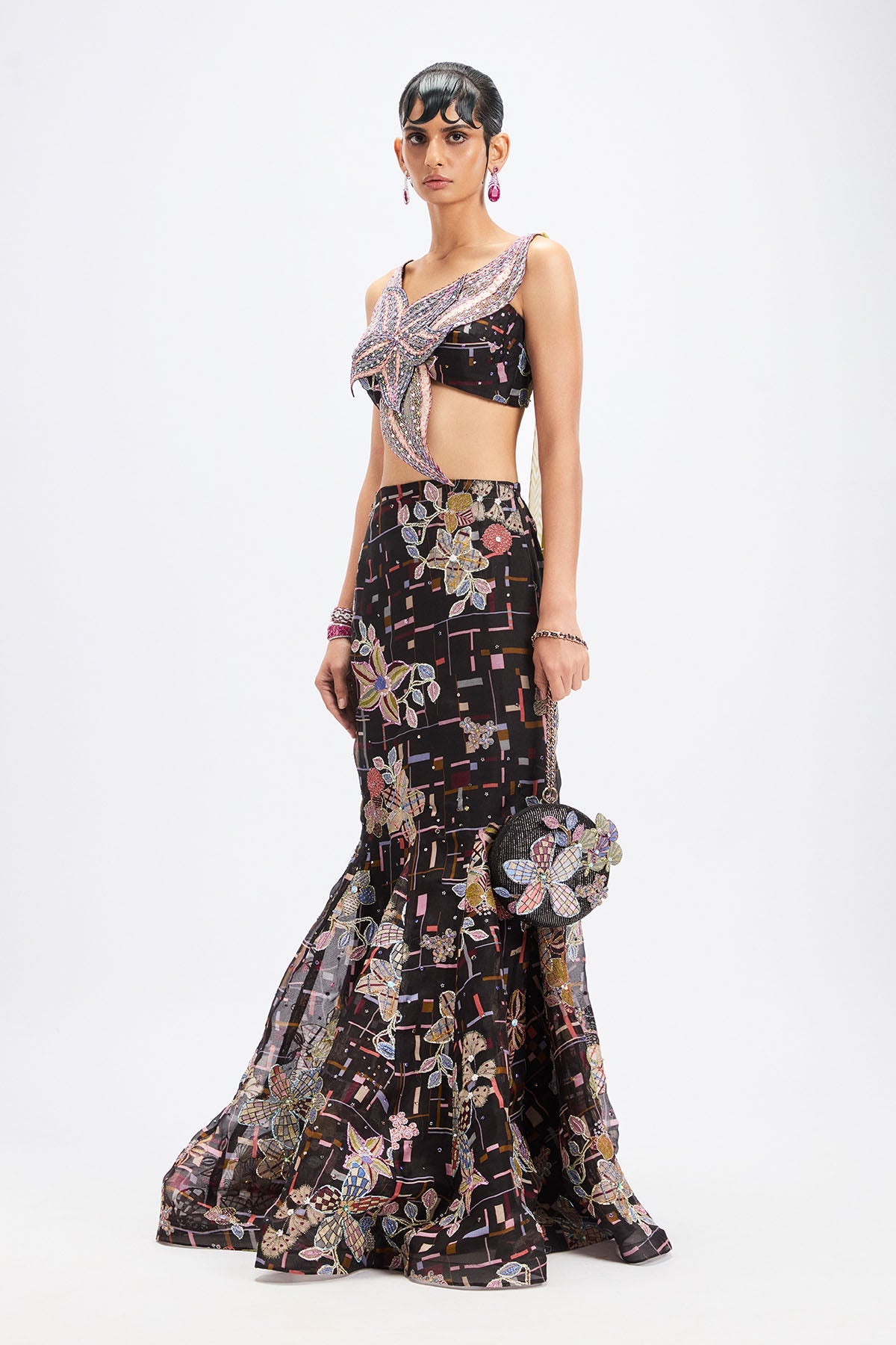 Merlette - Black Moss Organza Fishtail
