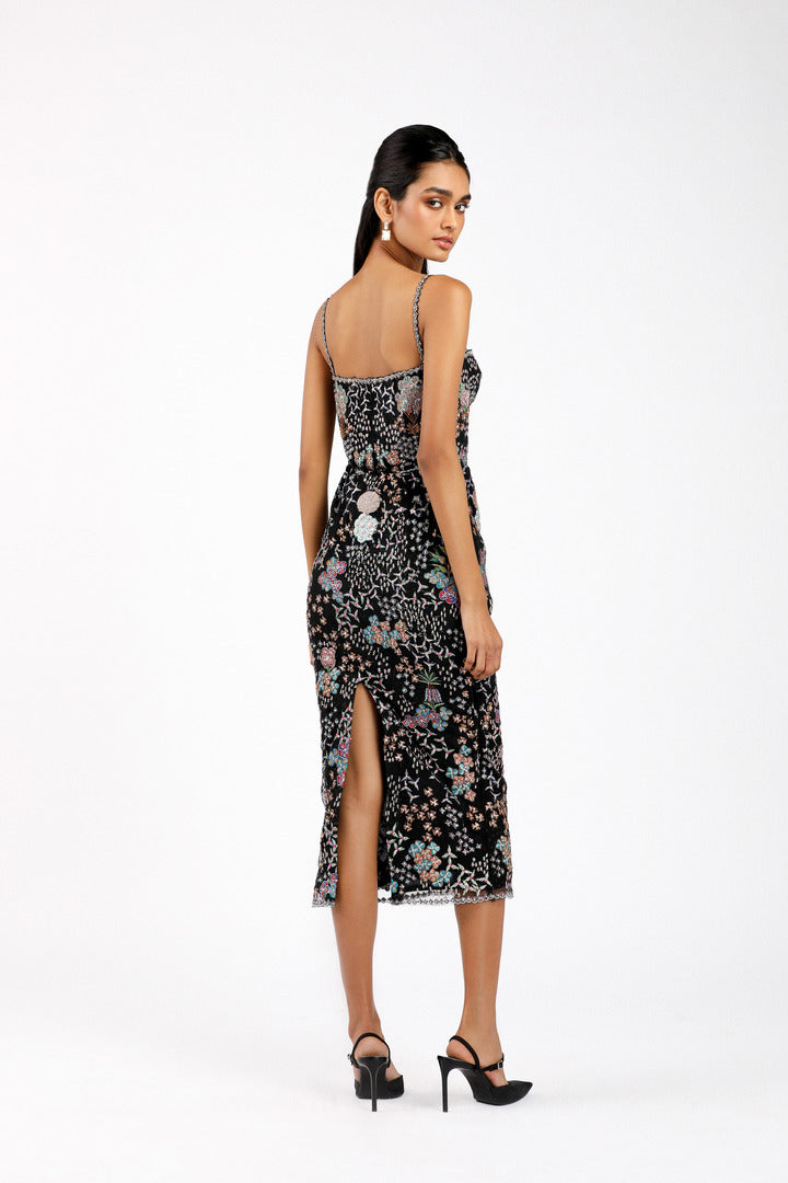 Isavelle - Black Tulle Bodycon Dress