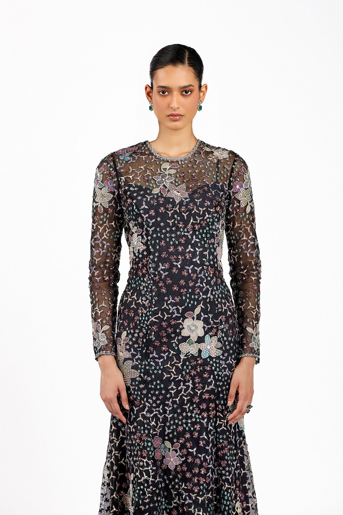 Noirine - Black Tulle Gown