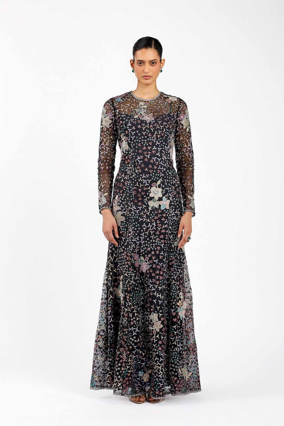 Noirine - Black Tulle Gown