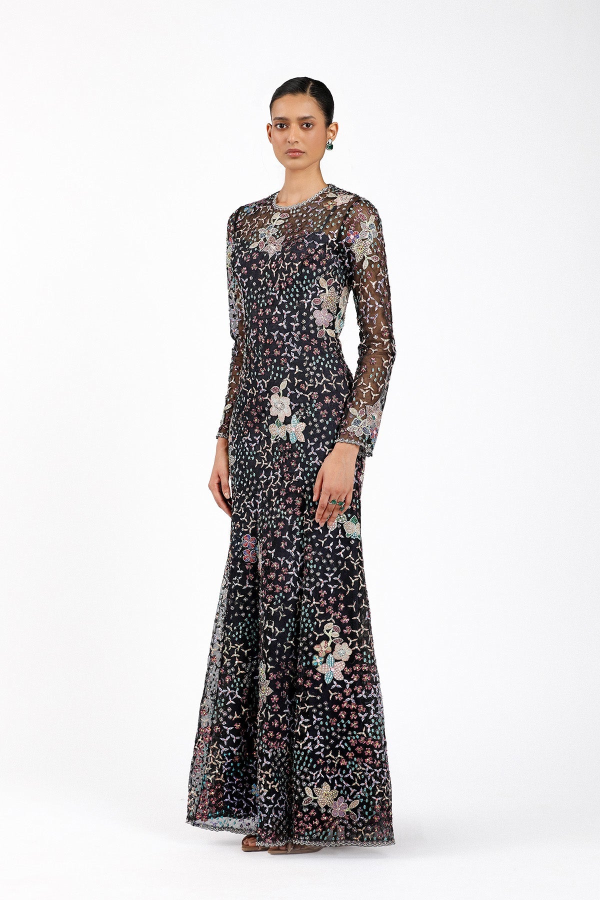 Noirine - Black Tulle Gown