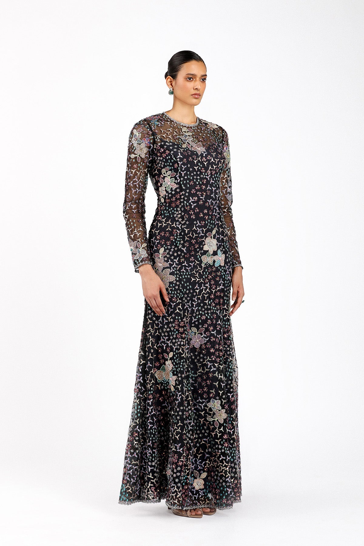 Noirine - Black Tulle Gown