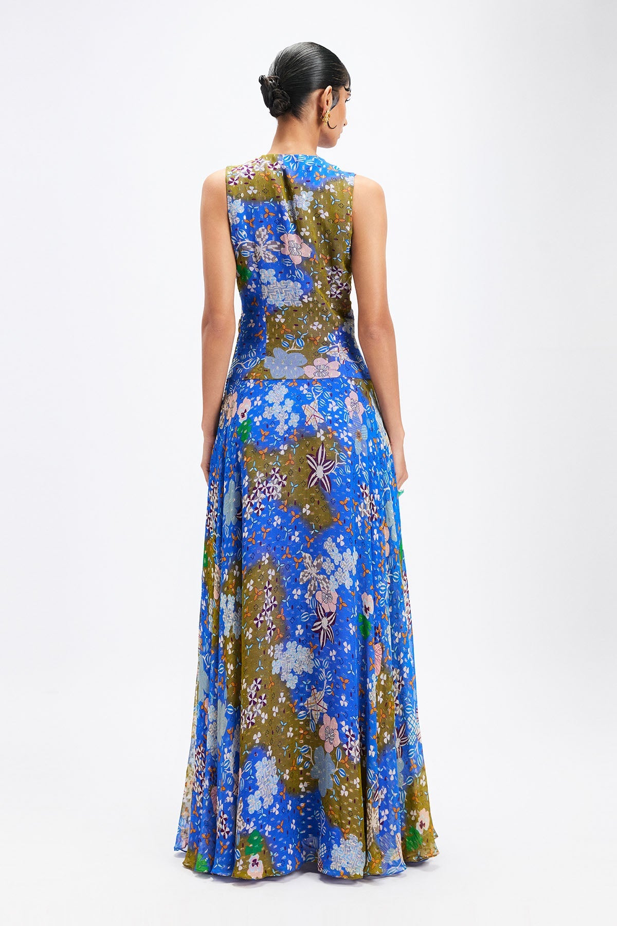 Sylvaire - blue lurex maxi dress