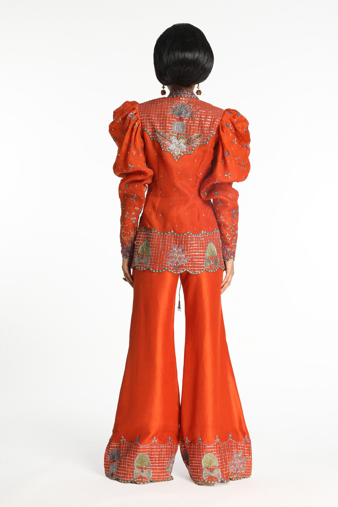 Ailante - burnt orange organza set