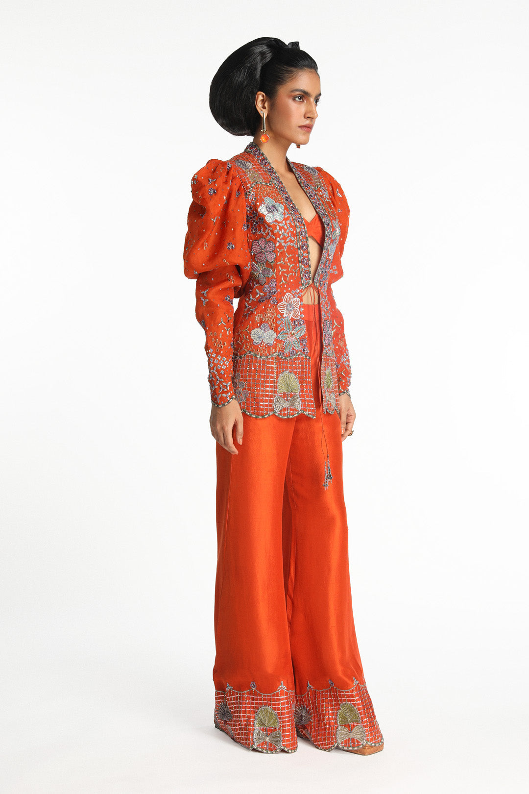 Ailante - burnt orange organza set