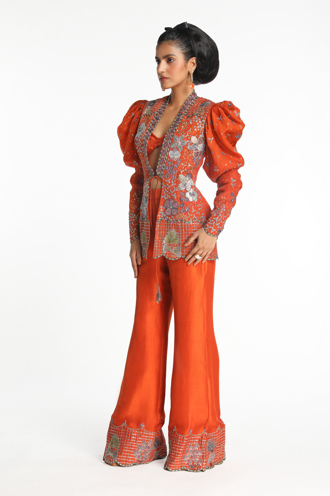 Ailante - burnt orange organza set