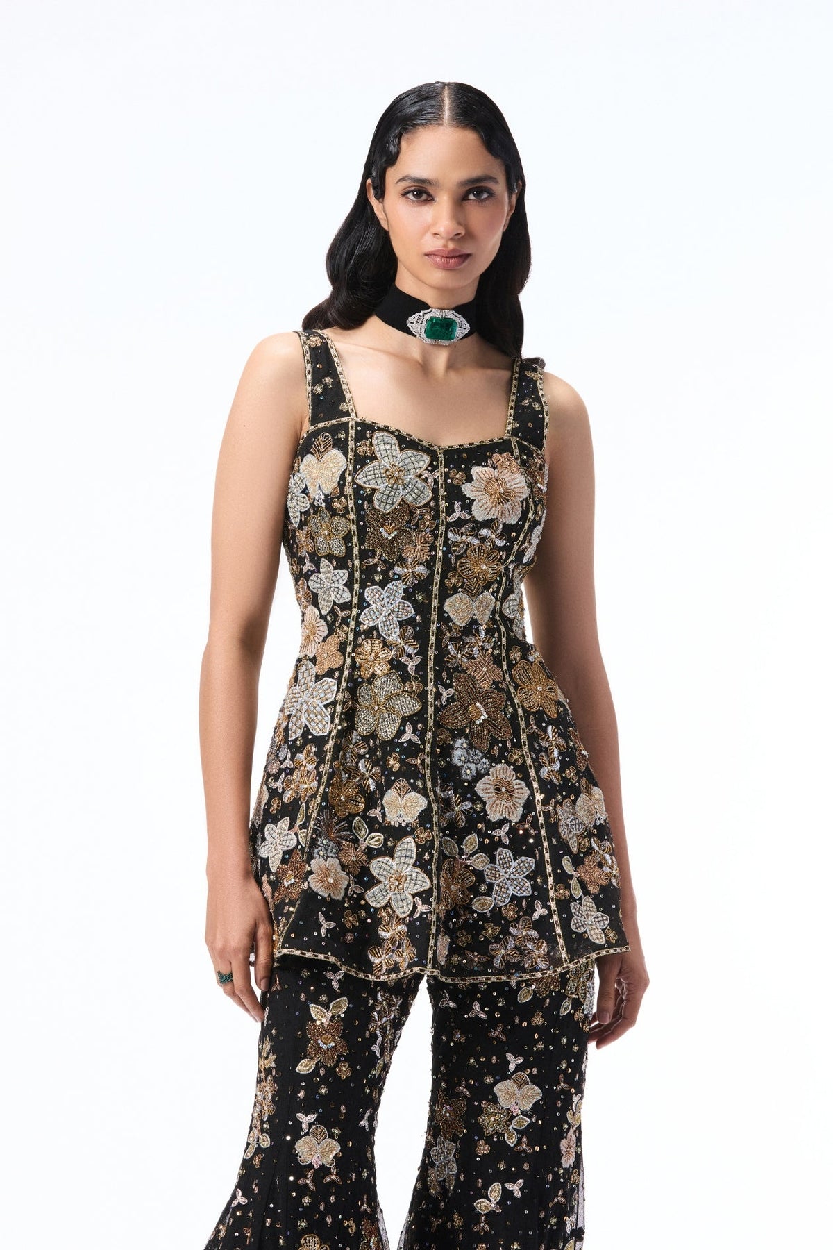 Ecruva - Black tulle sharara