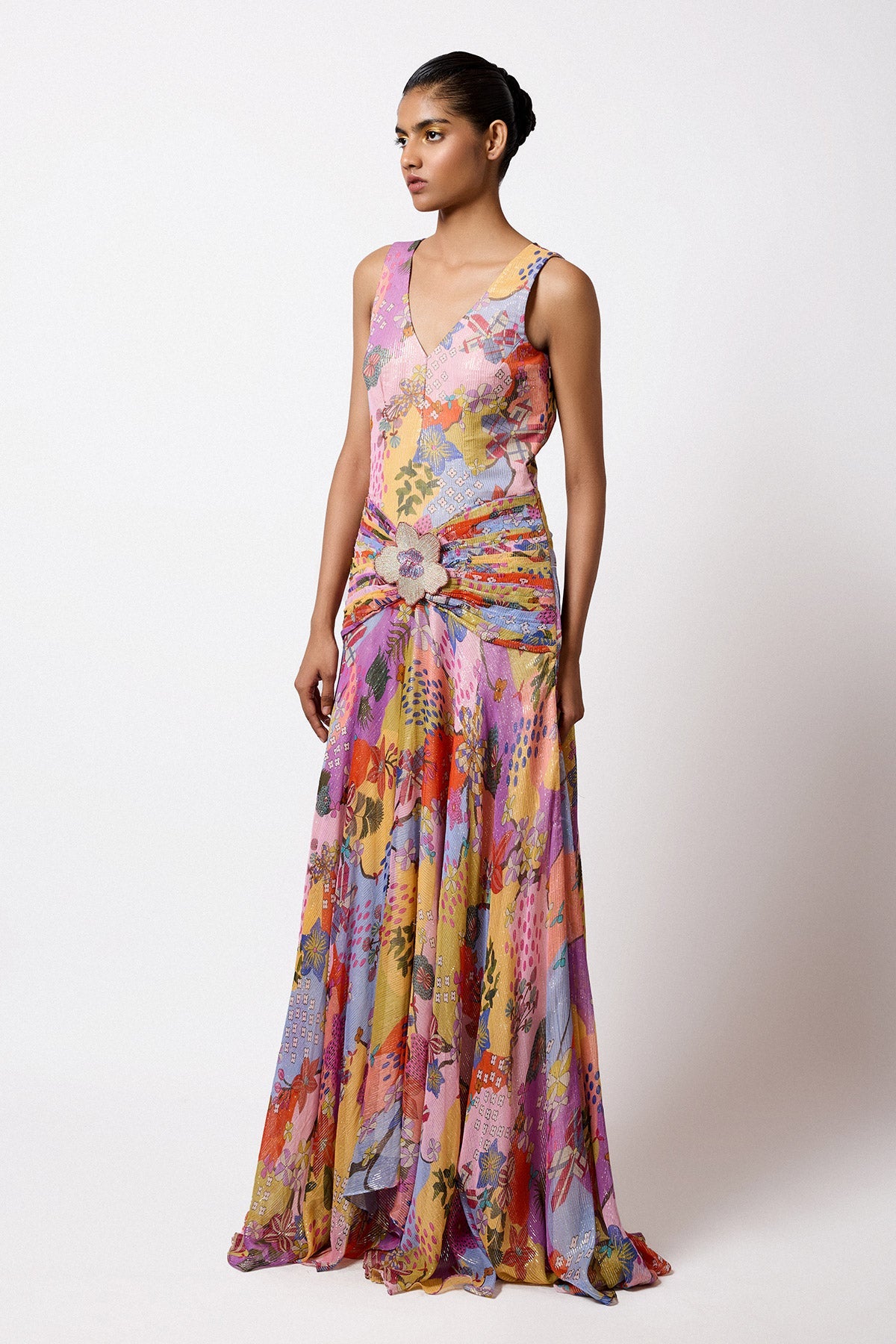 Chromara - Multicolour Lurex Gown