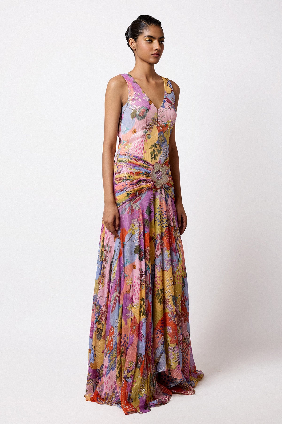 Chromara - Multicolour Lurex Gown