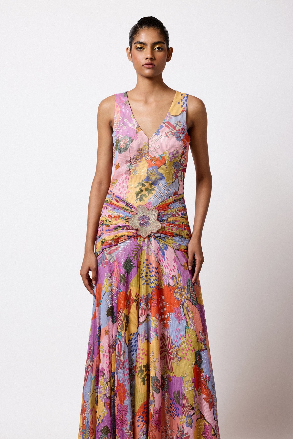 Chromara - Multicolour Lurex Gown