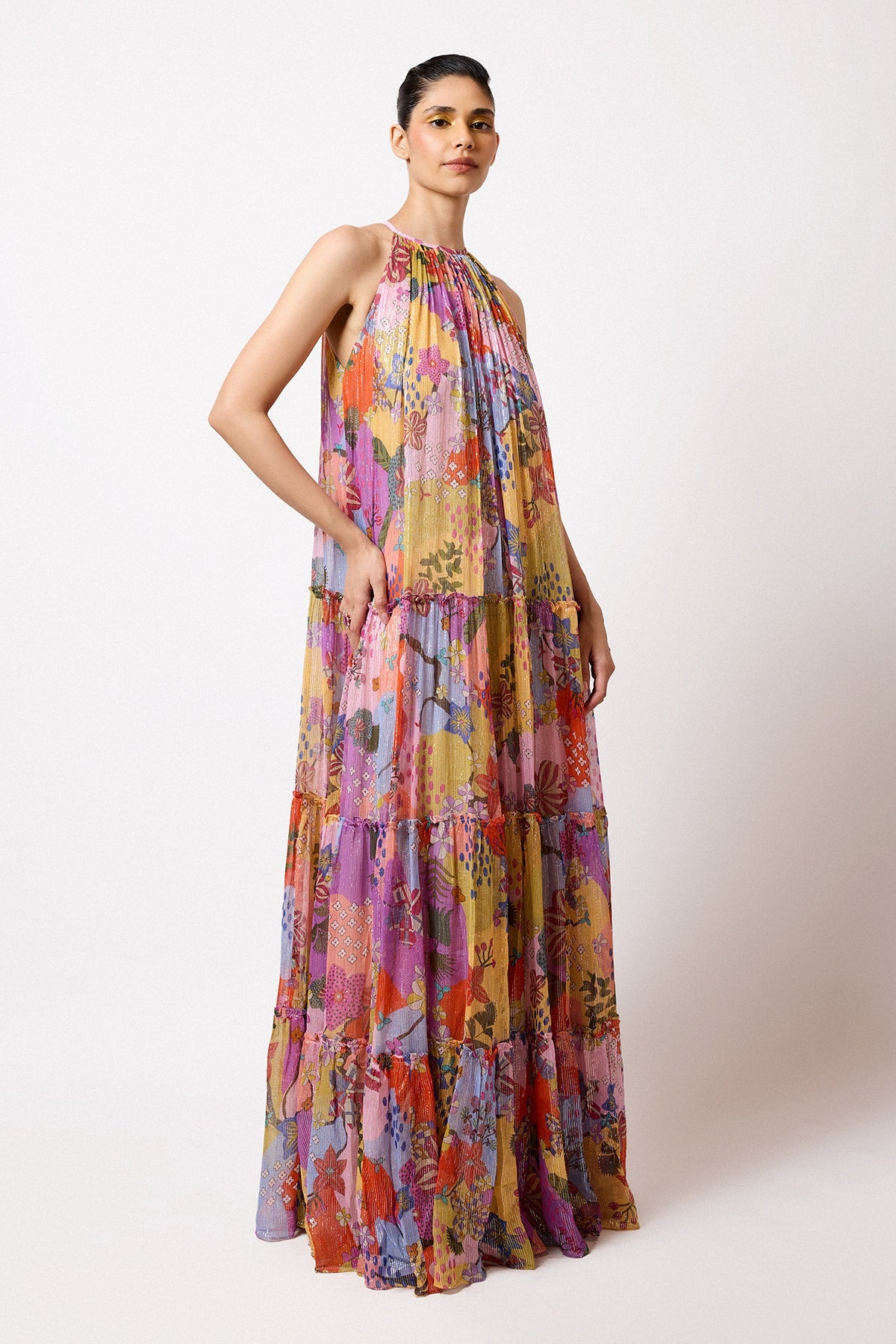 Kaleora - Multicolour Lurex Gown