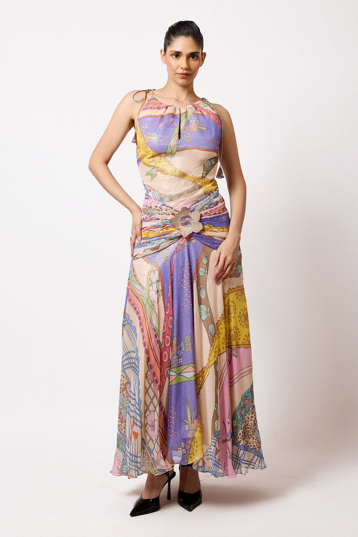 Vivarose Ribbon - Multicolour Lurex Gown