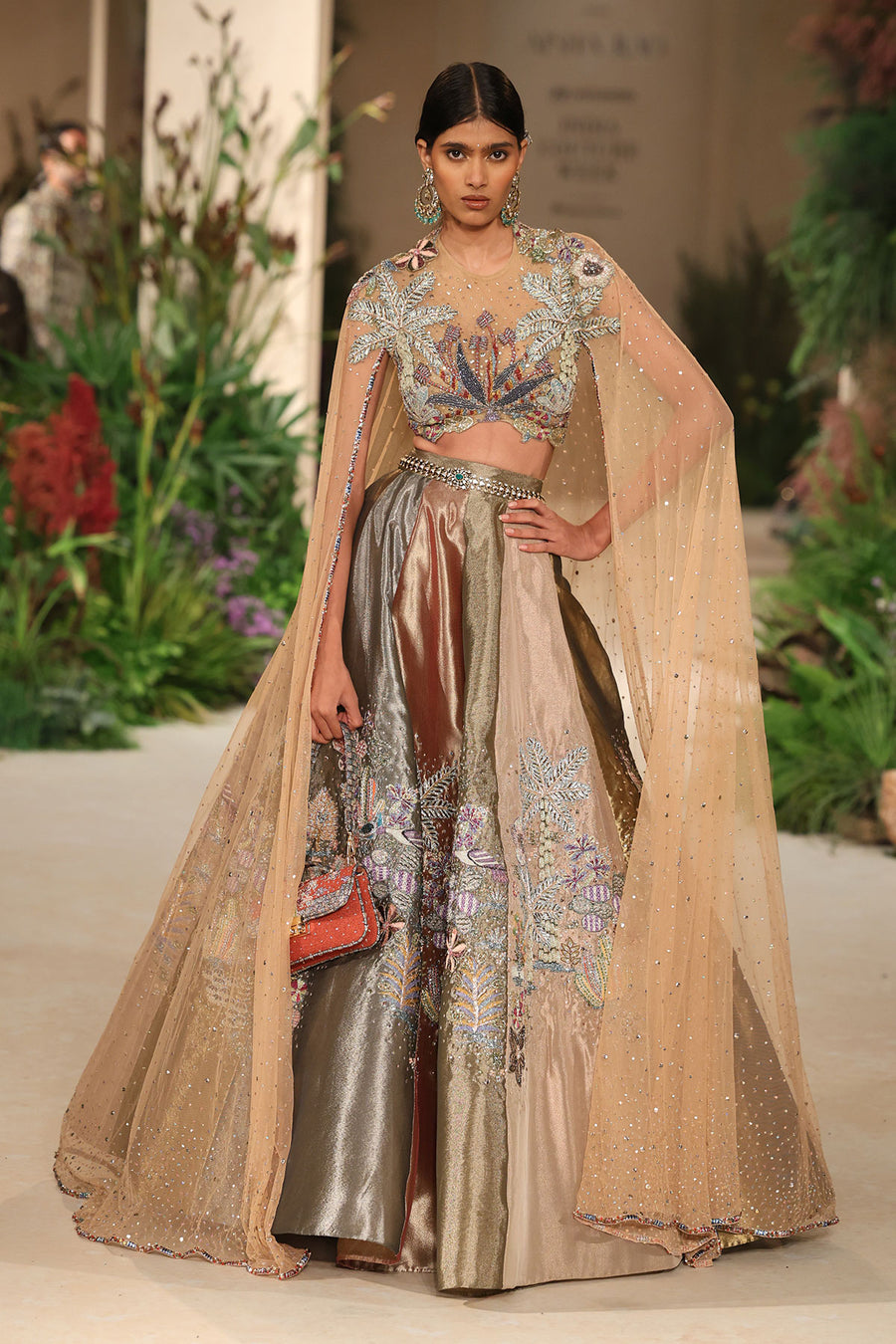 Glowtide - Multicolour Tissue Lehenga - Ready to Ship