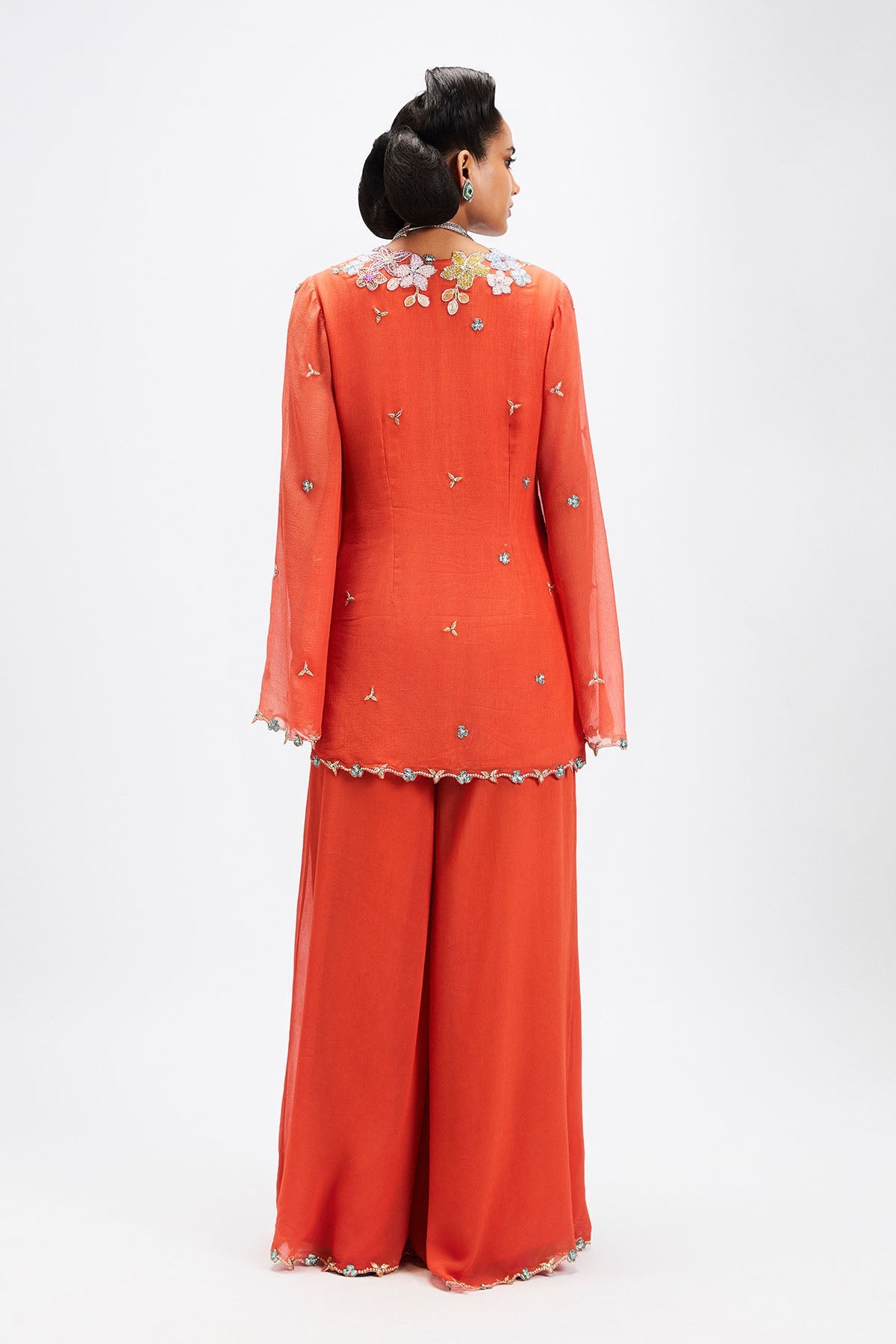 Soleil - Orange Chiffon Sharara