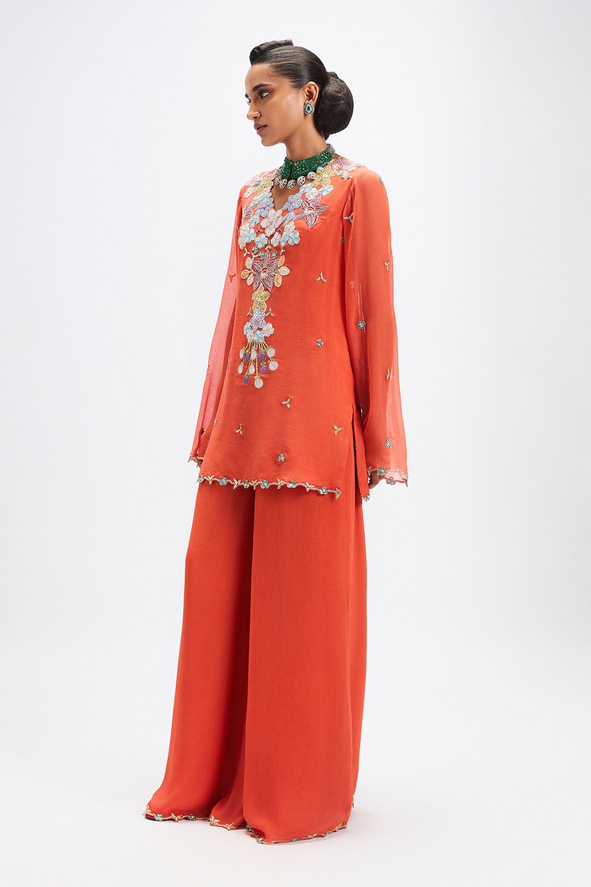 Soleil - Orange Chiffon Sharara
