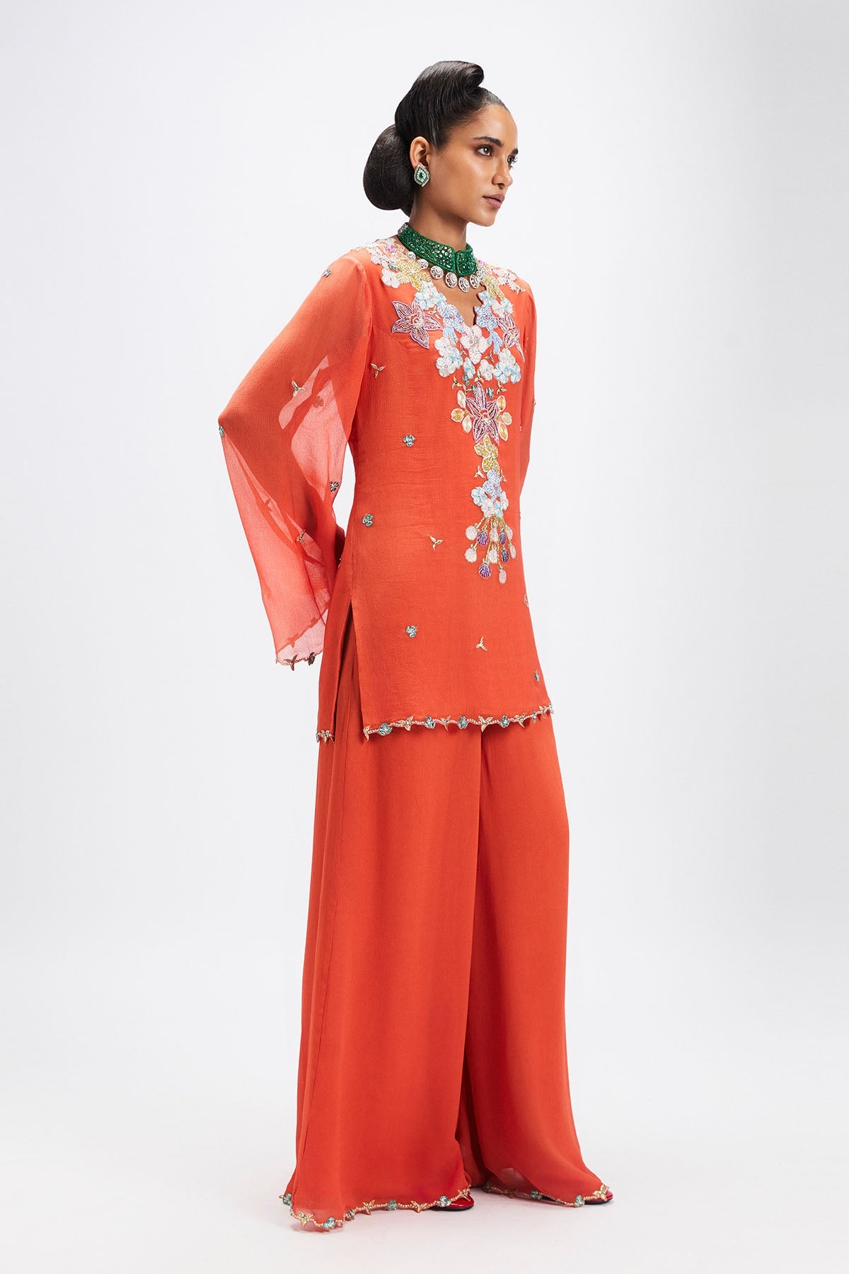 Soleil - Orange Chiffon Sharara
