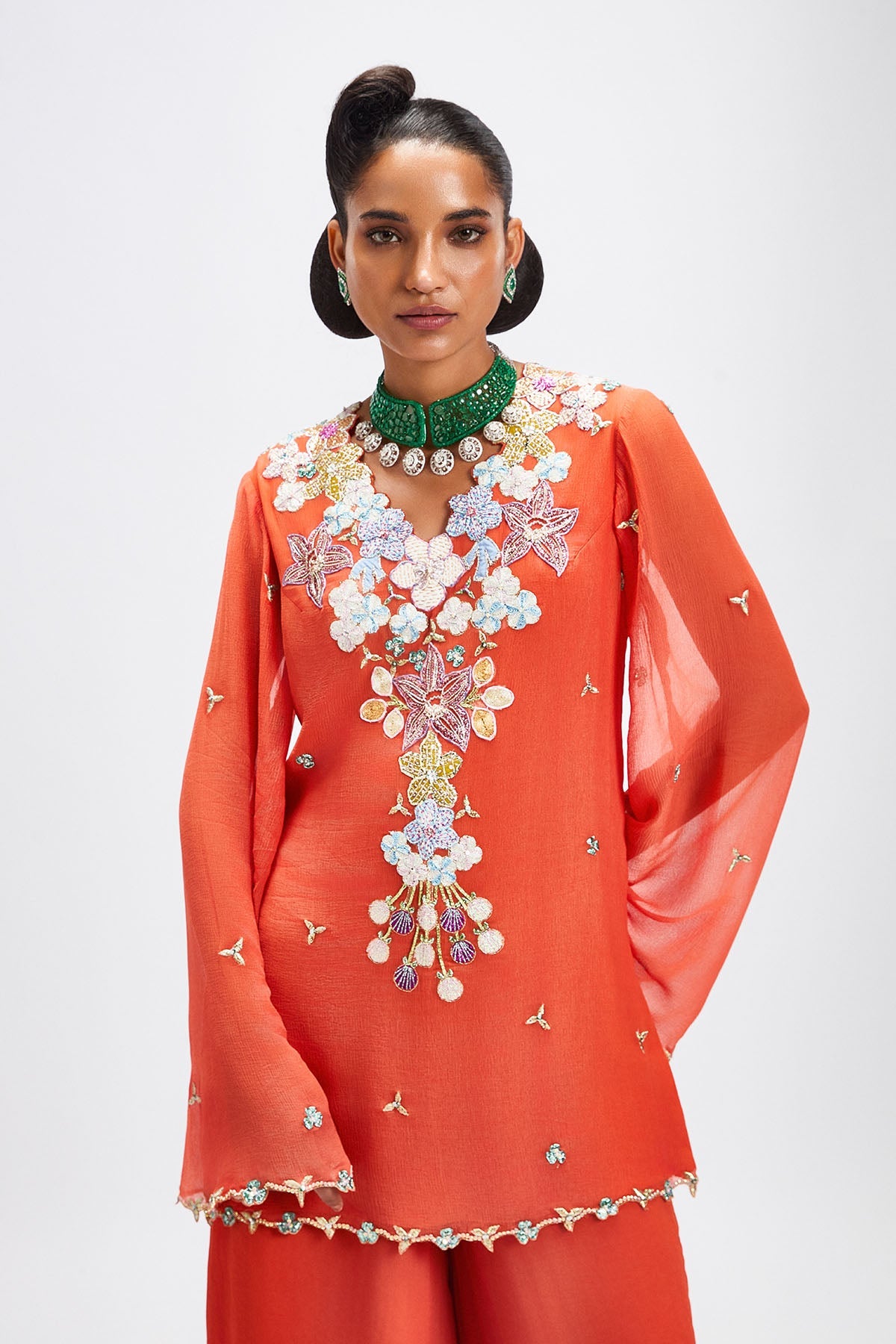 Soleil - Orange Chiffon Sharara