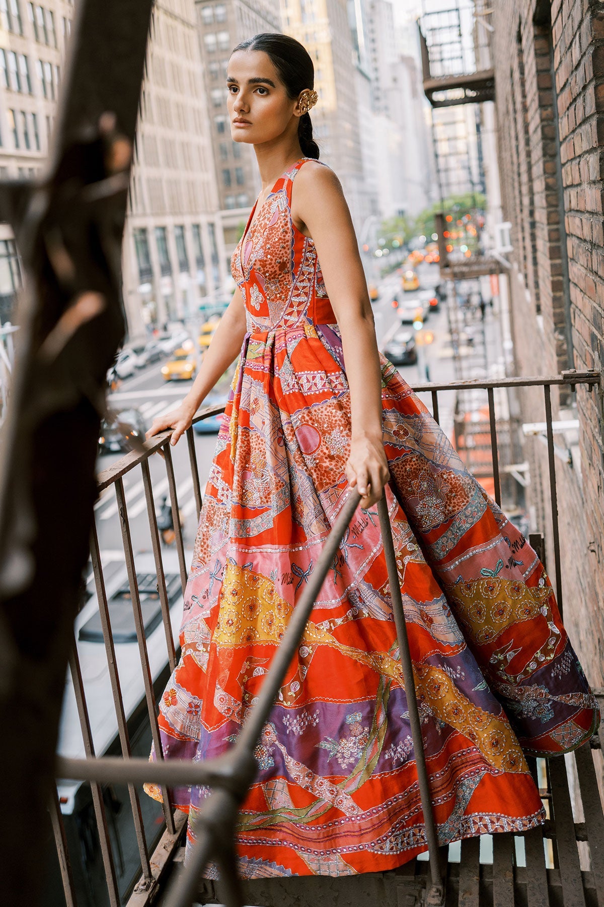 Medisette - Red Organza Gown