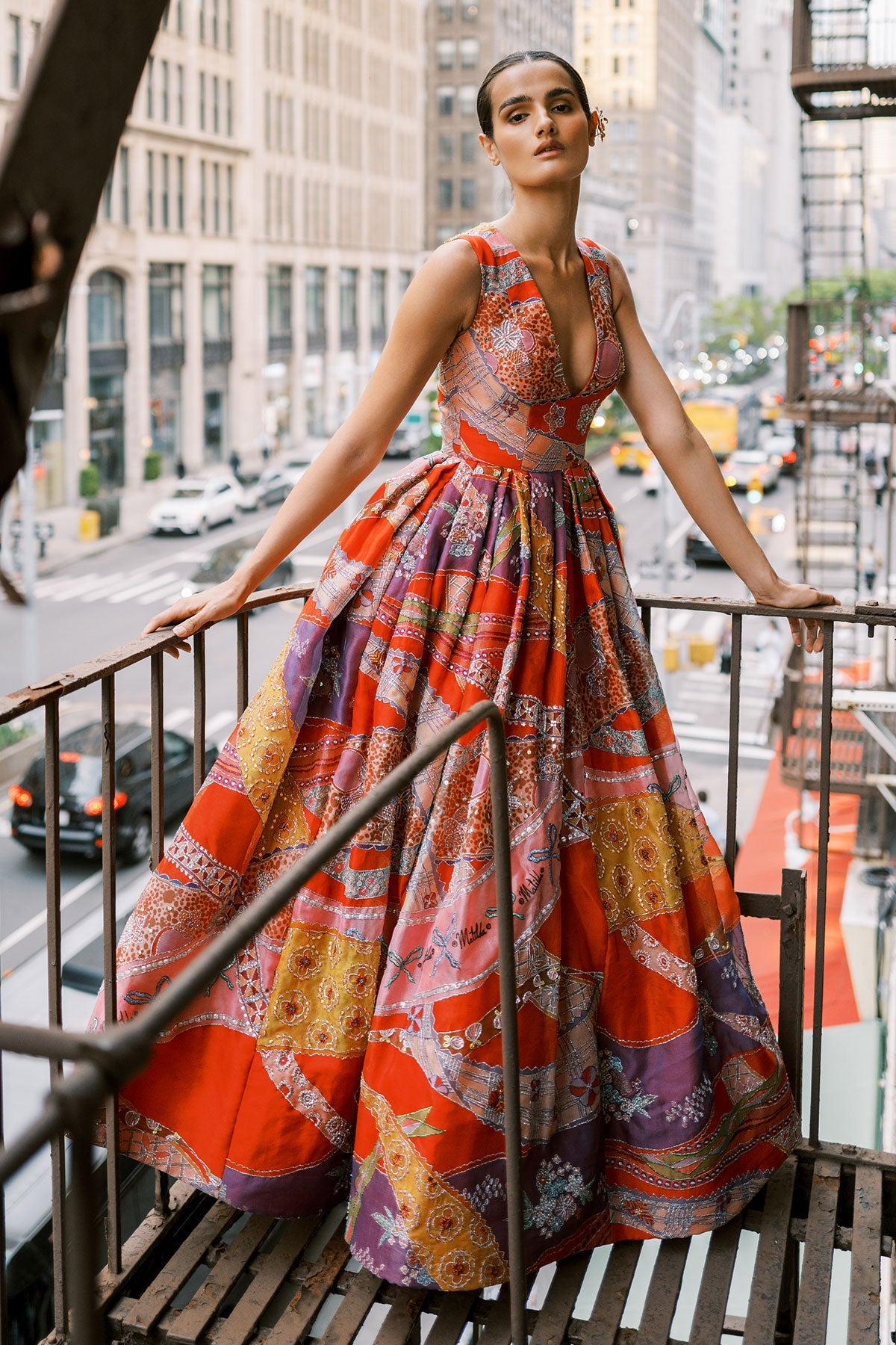 Medisette - Red Organza Gown