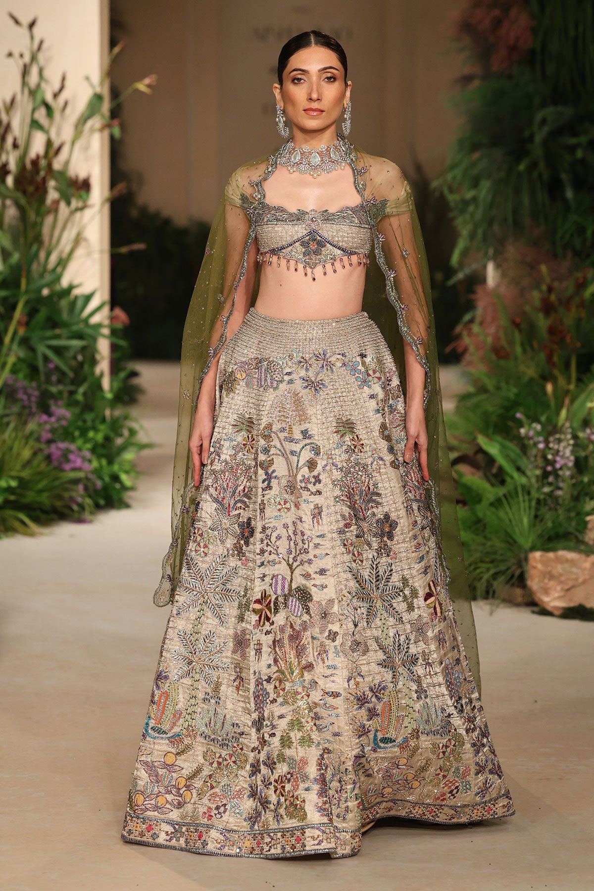 Solstice - Silver Banarasi Tissue Brocade Lehenga
