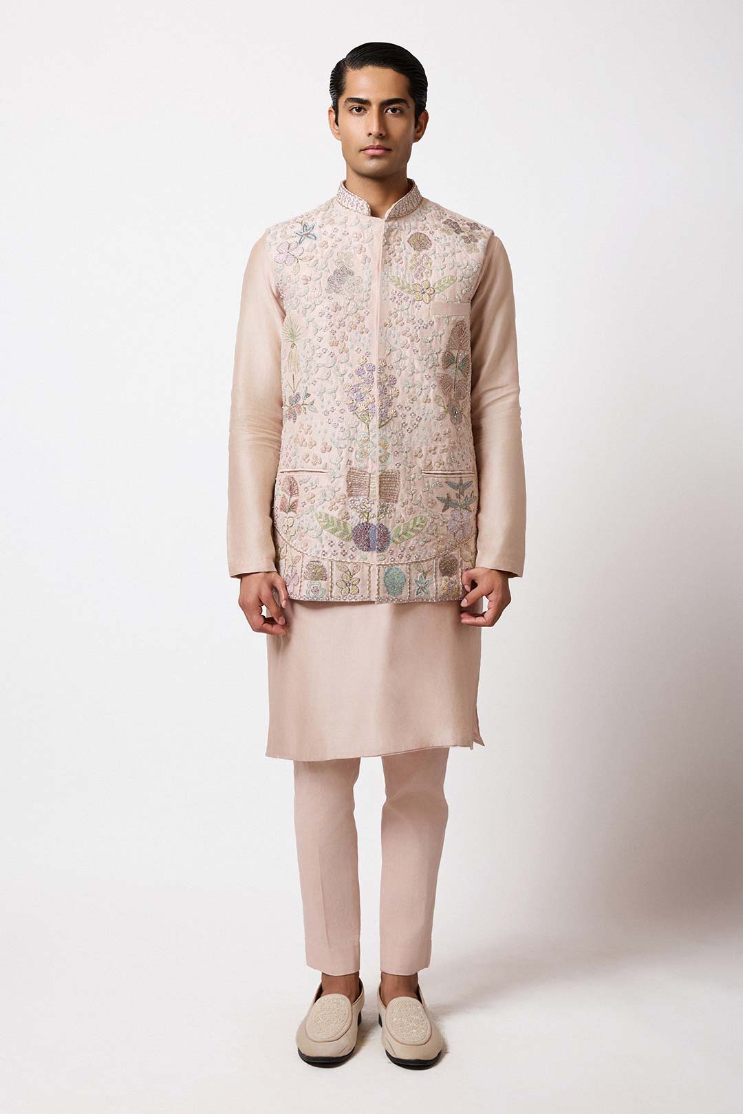 Celavie - Baby Pink Raw Silk Bundi