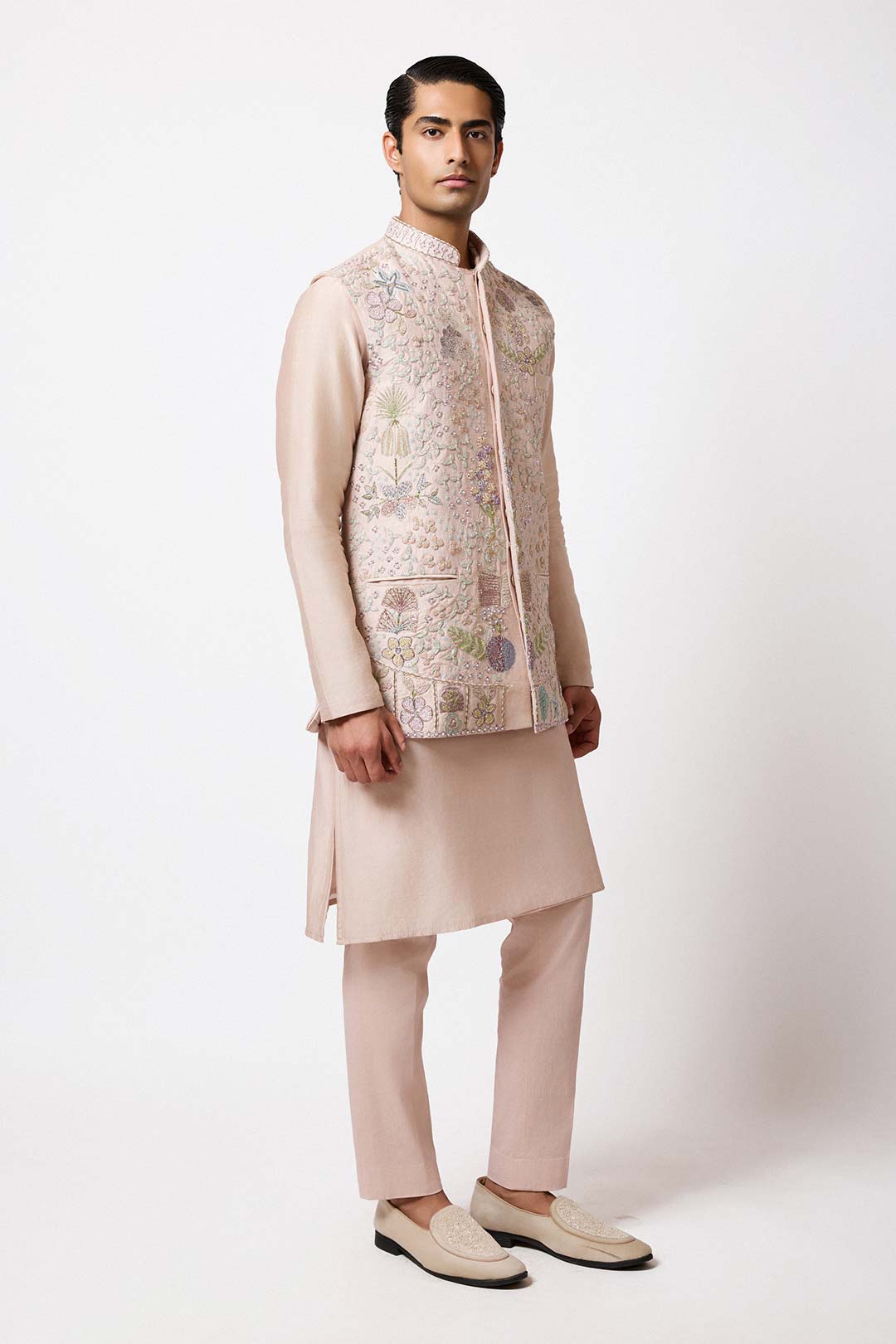 Celavie - Baby Pink Raw Silk Bundi