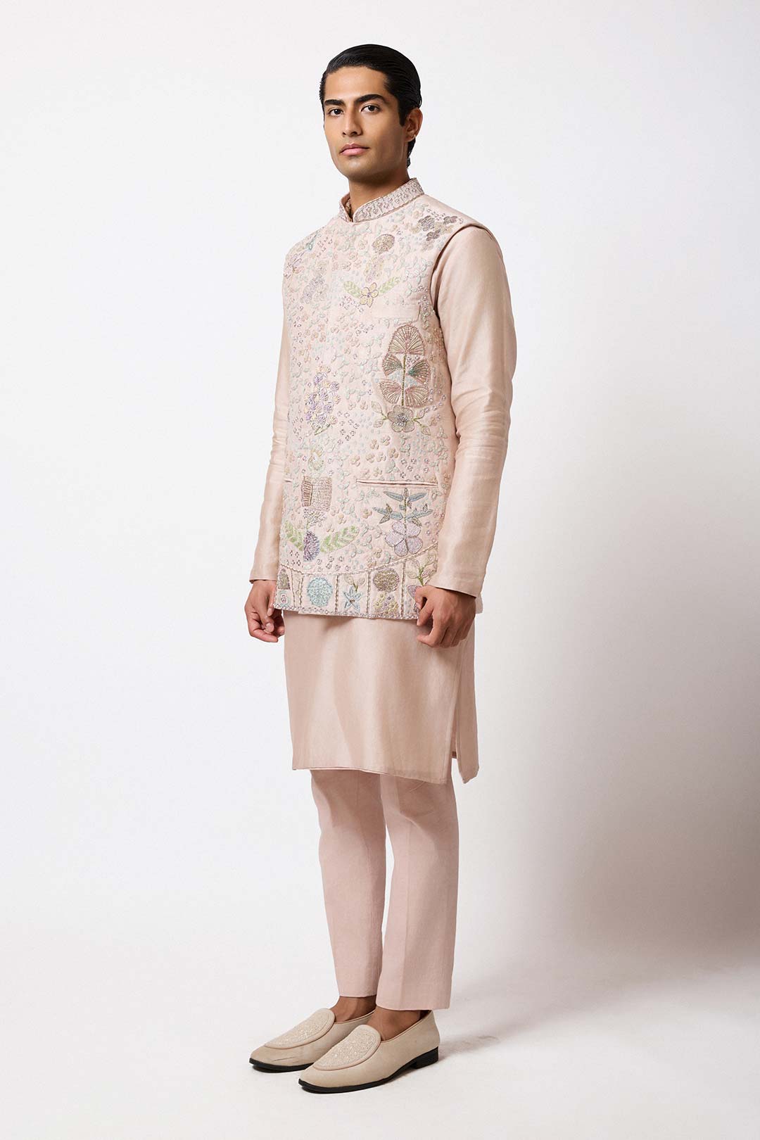 Celavie - Baby Pink Raw Silk Bundi