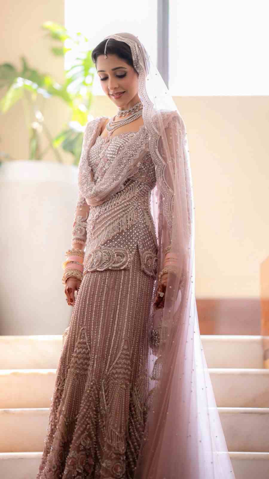 Blush Pink Bridal Lehenga