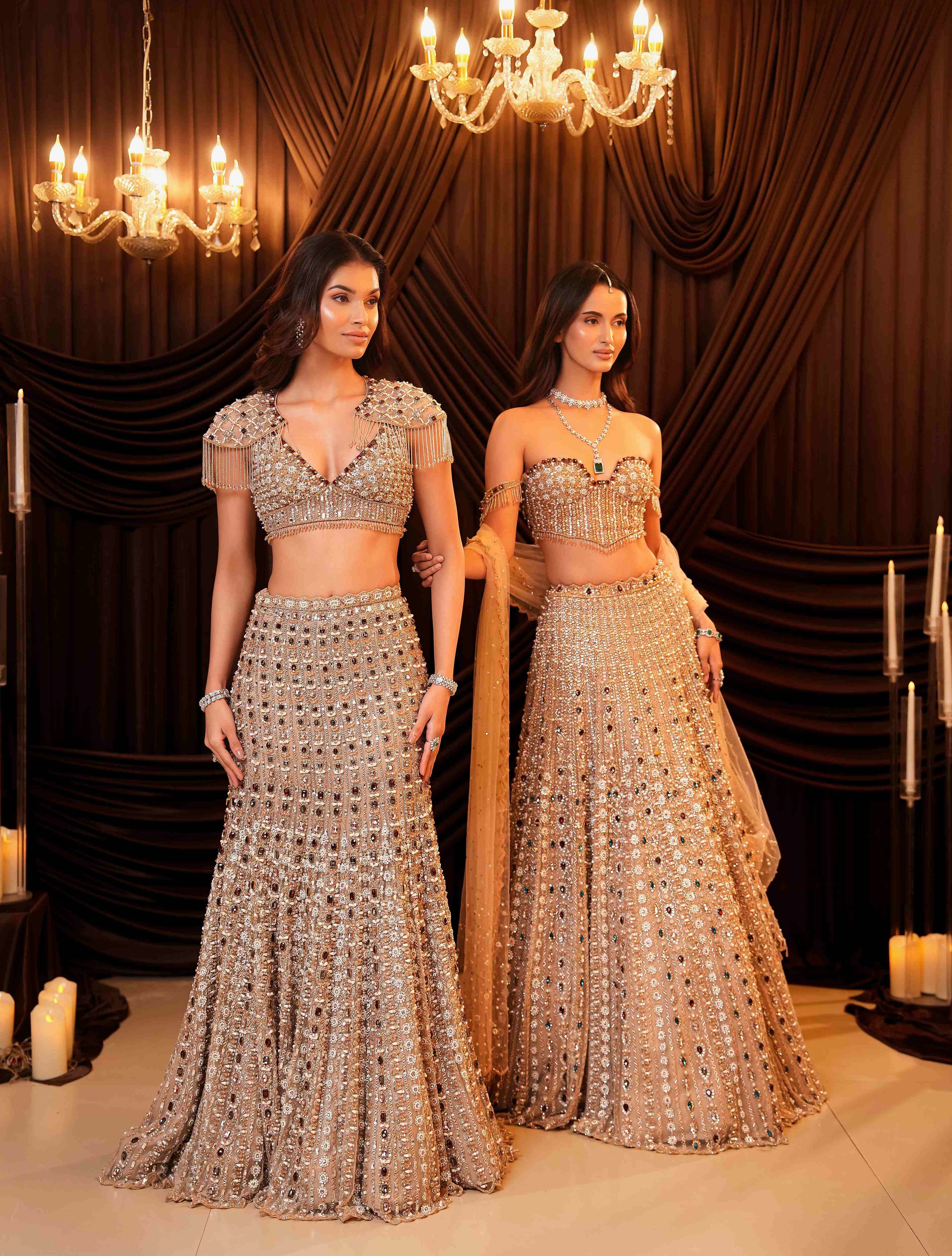 Freya fishcut Lehenga with Cape