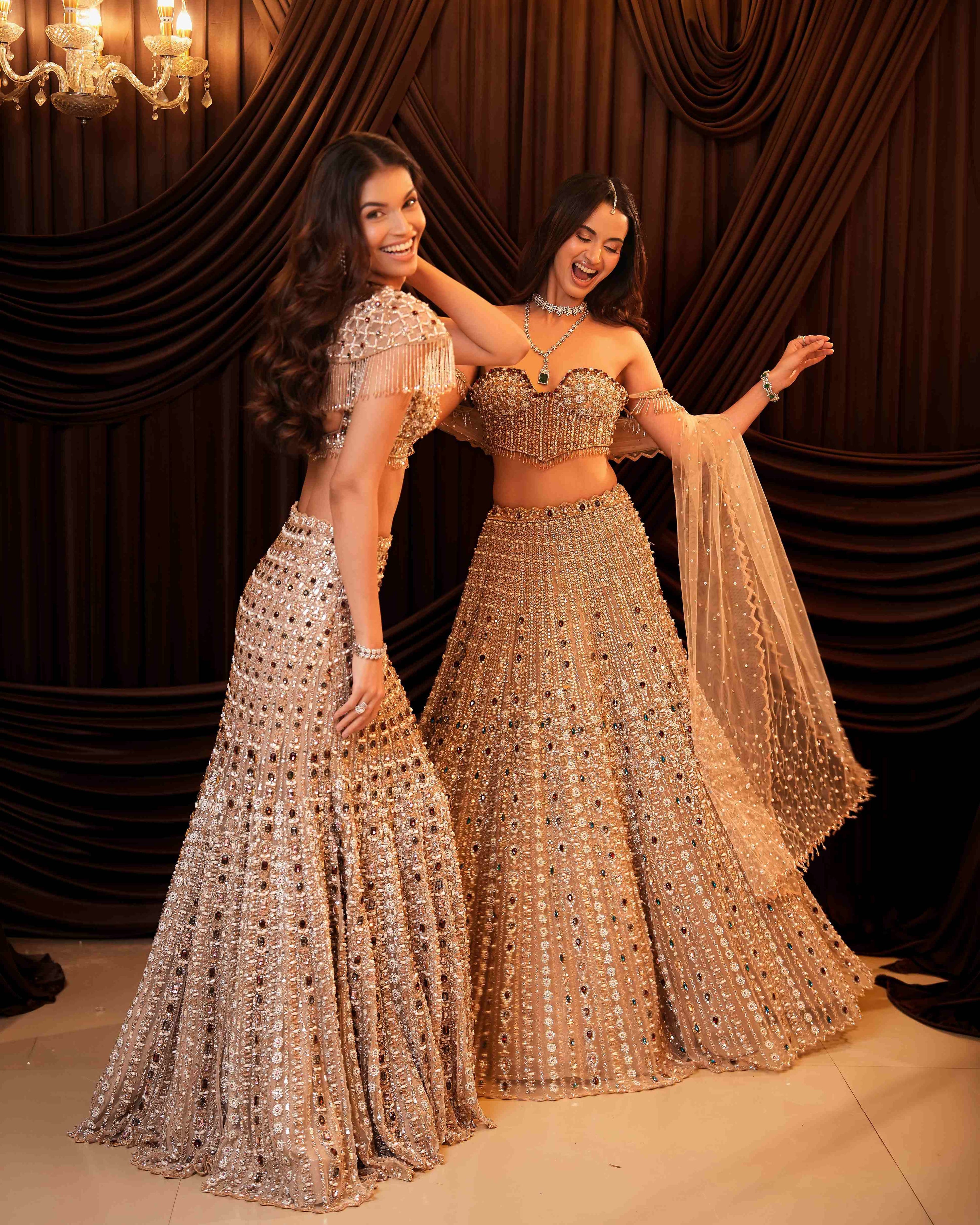 Freya fishcut Lehenga with Cape