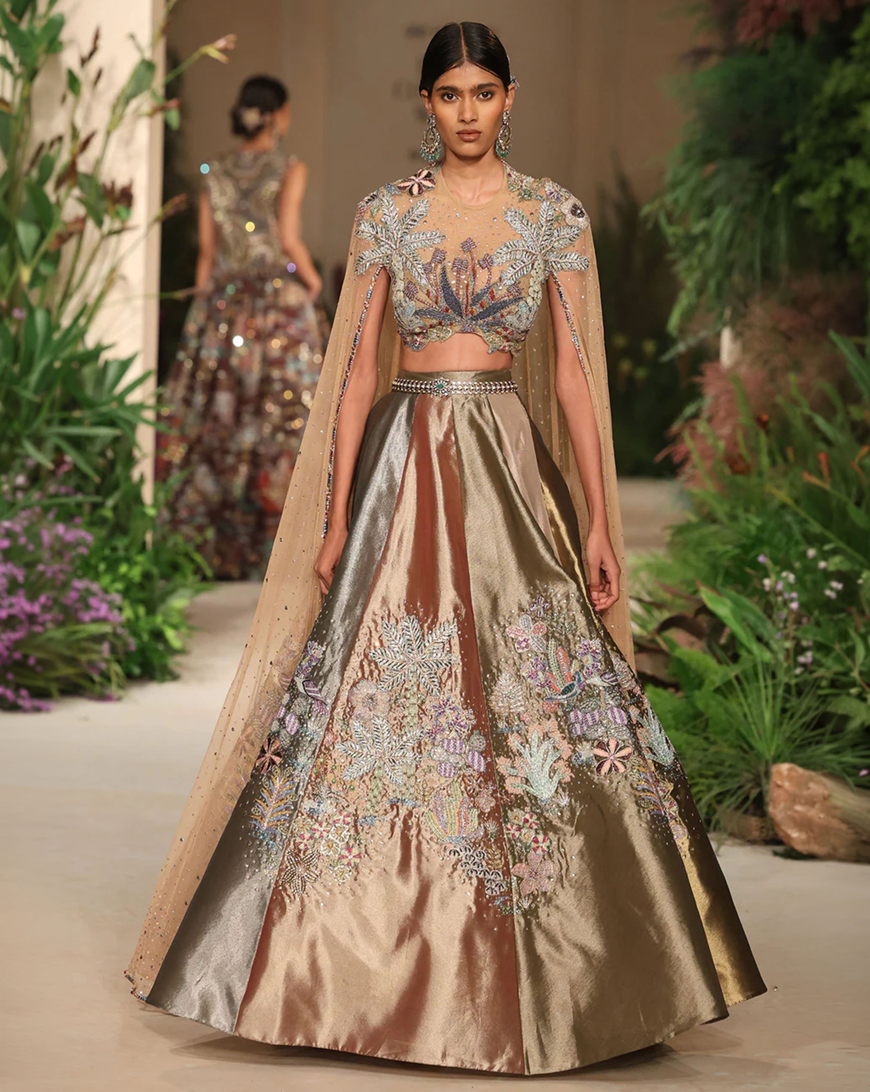 Glowtide - Multicolour Tissue Lehenga - Ready to Ship