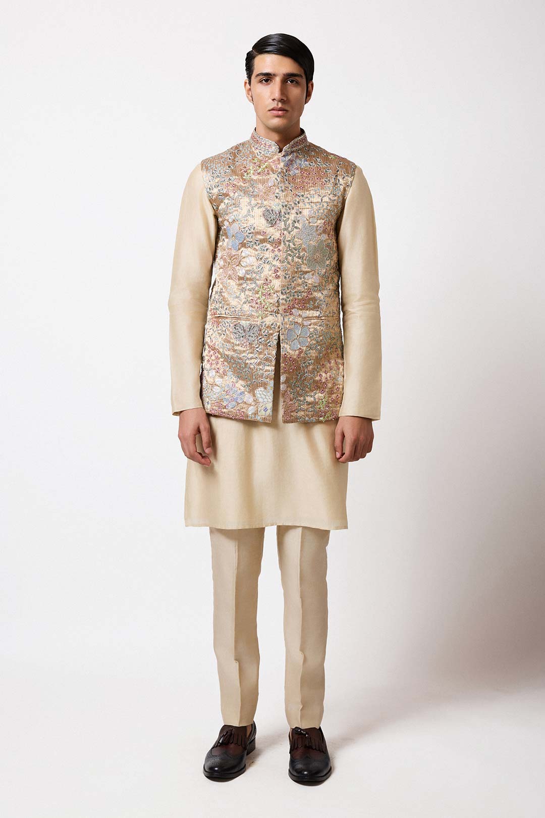 Arden - Desert Gold Banarasi Tissue Brocade Bundi