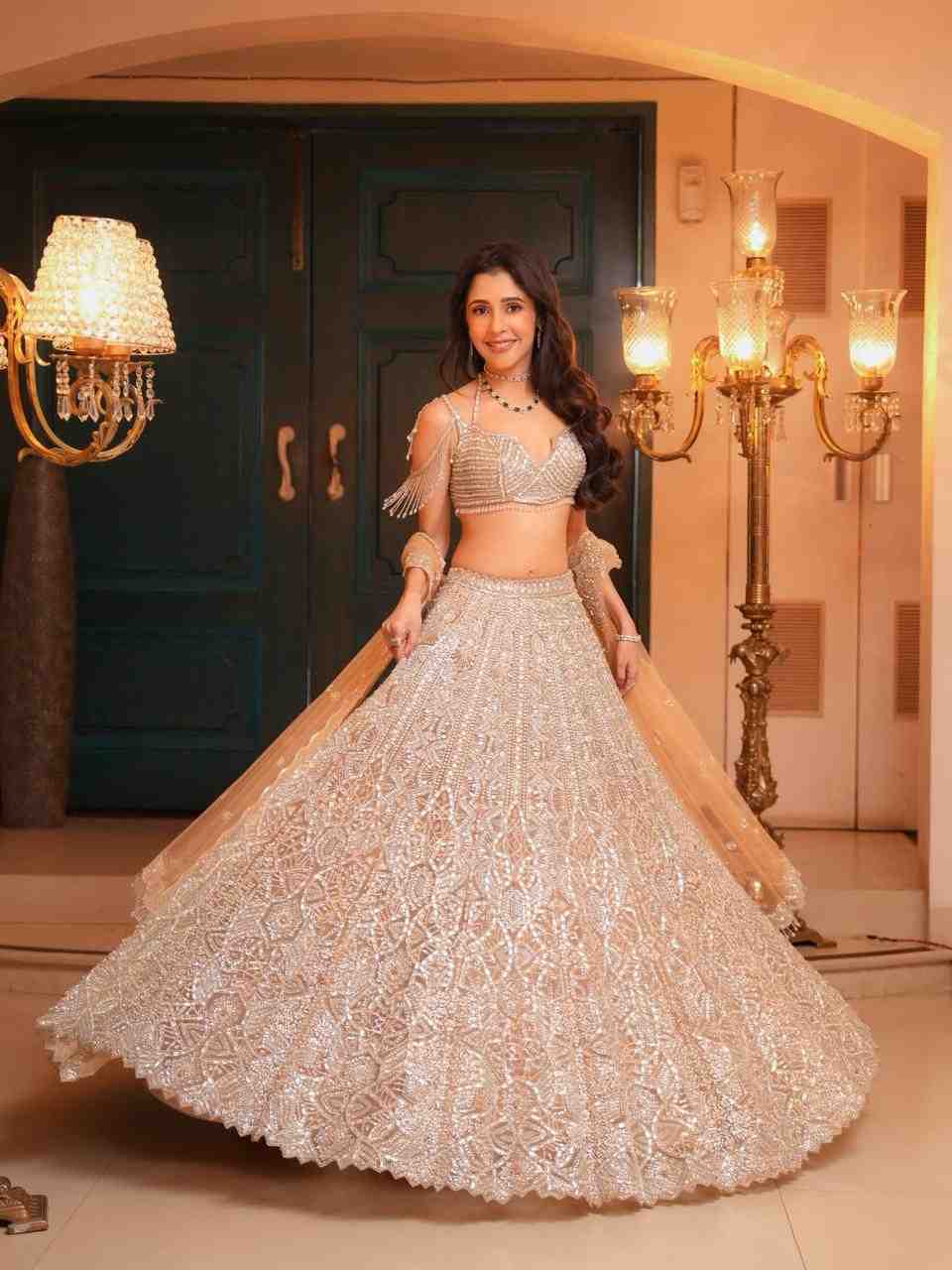 Iris Chrome Lehenga