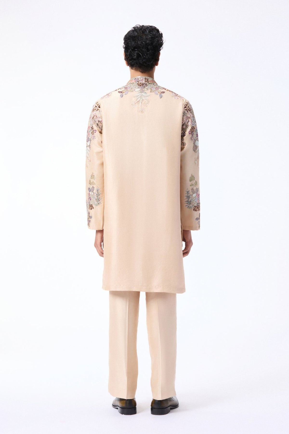 Gloverse - Ivory Dupion Silk Kurta