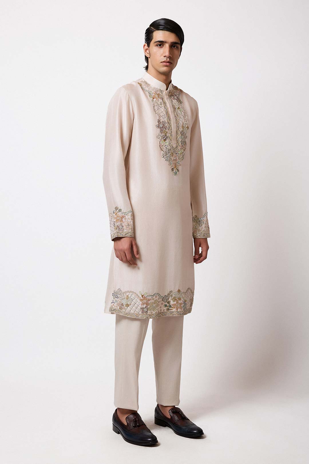 Rouxel - Ivory Dupion Silk Kurta