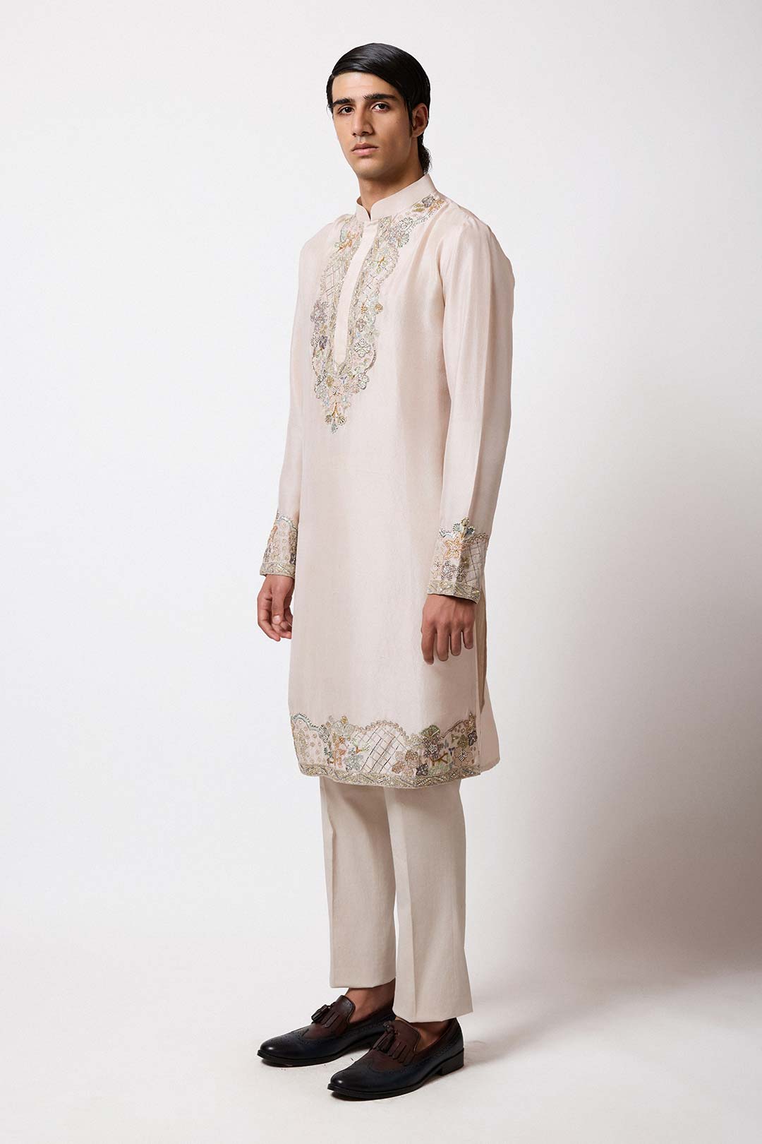 Rouxel - Ivory Dupion Silk Kurta