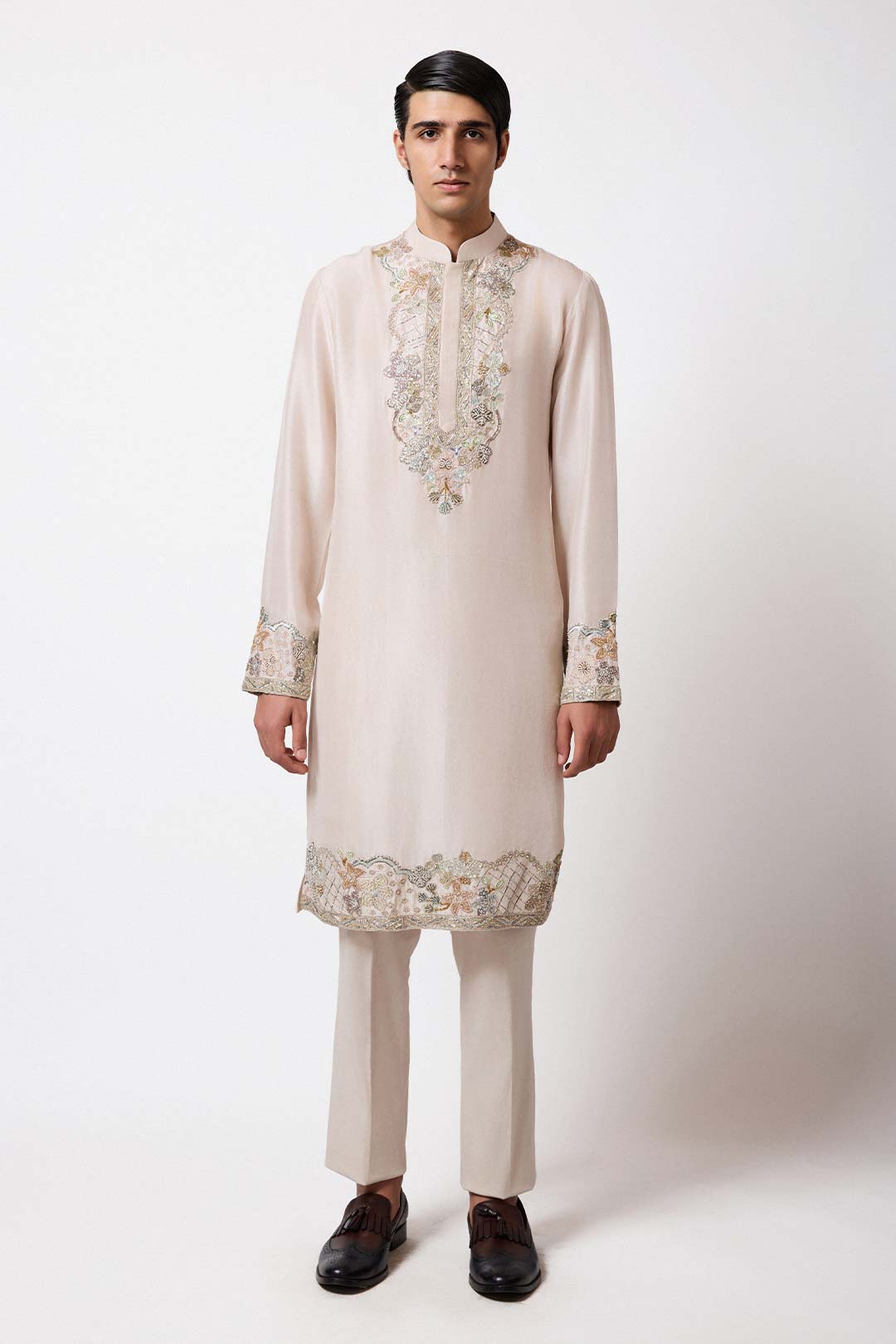 Rouxel - Ivory Dupion Silk Kurta