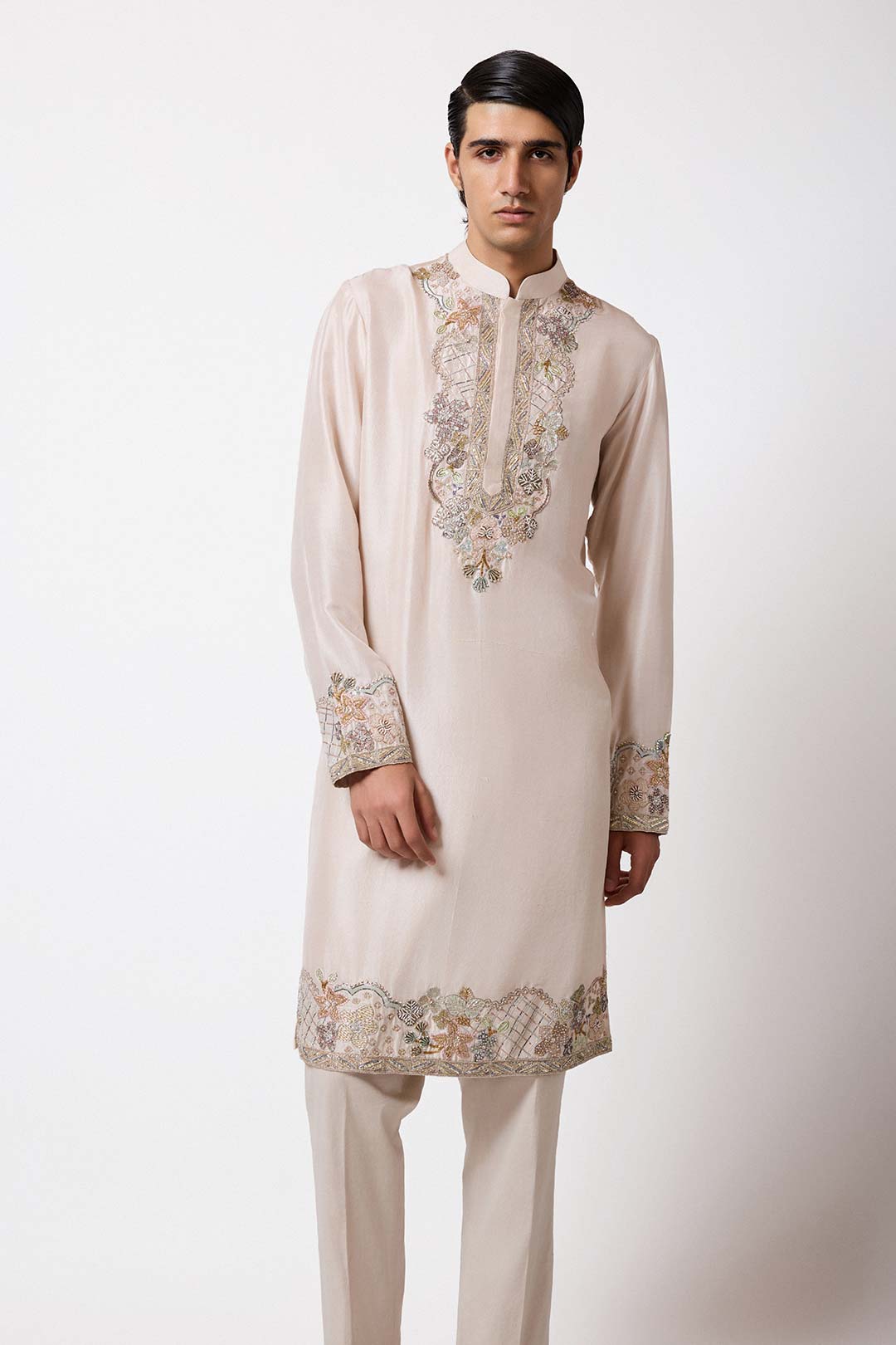 Rouxel - Ivory Dupion Silk Kurta