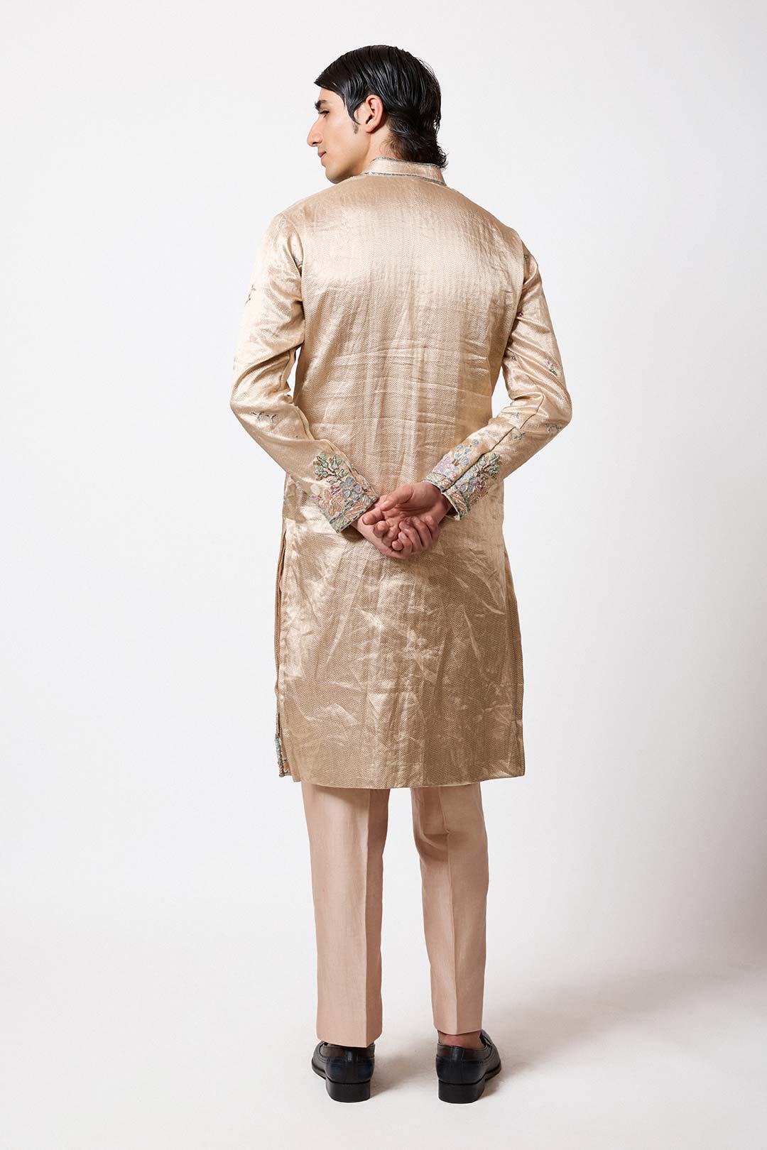 Talon - Ivory Light Gold Banarasi Tissue Brocade Kurta
