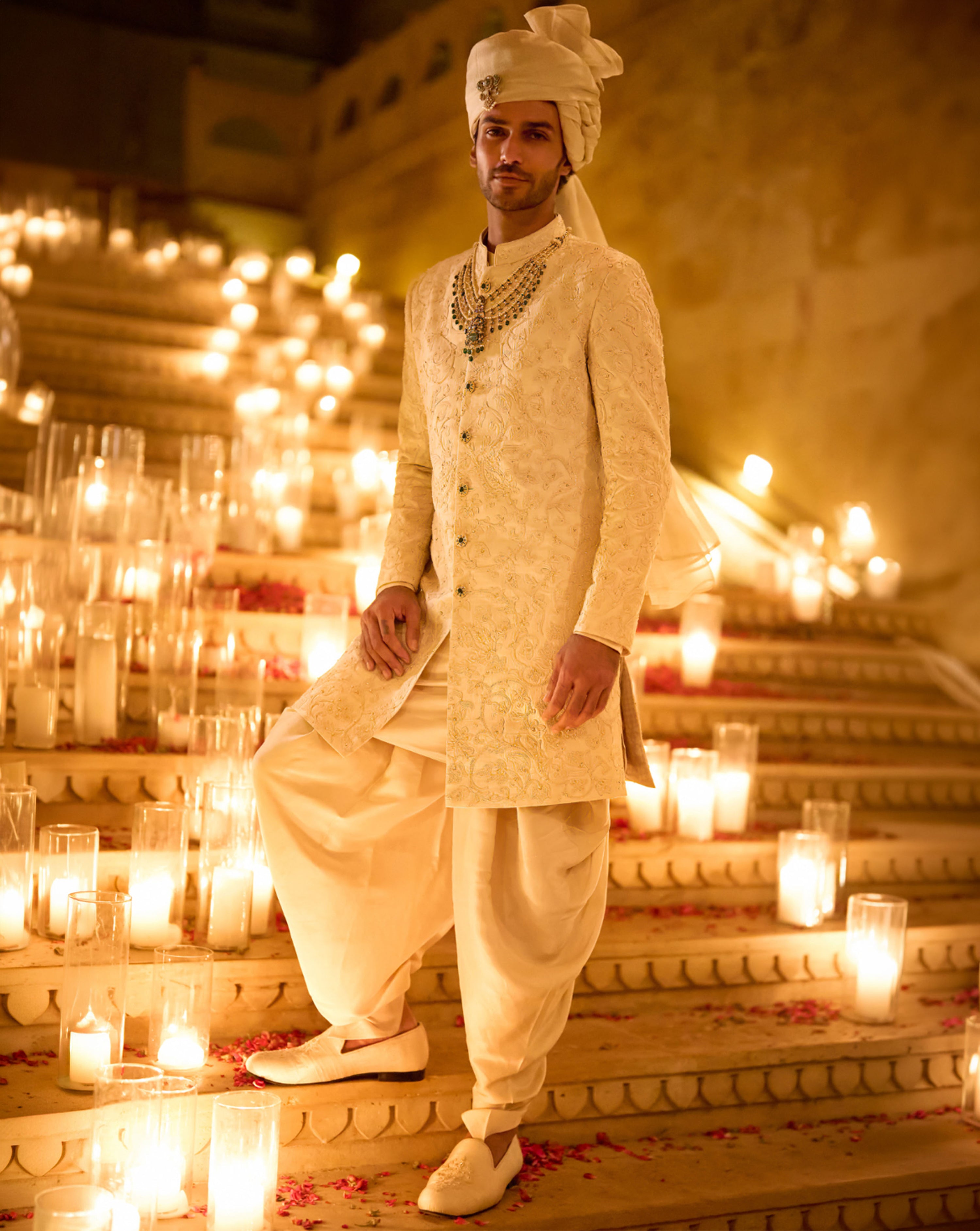 Ivory Sherwani Set