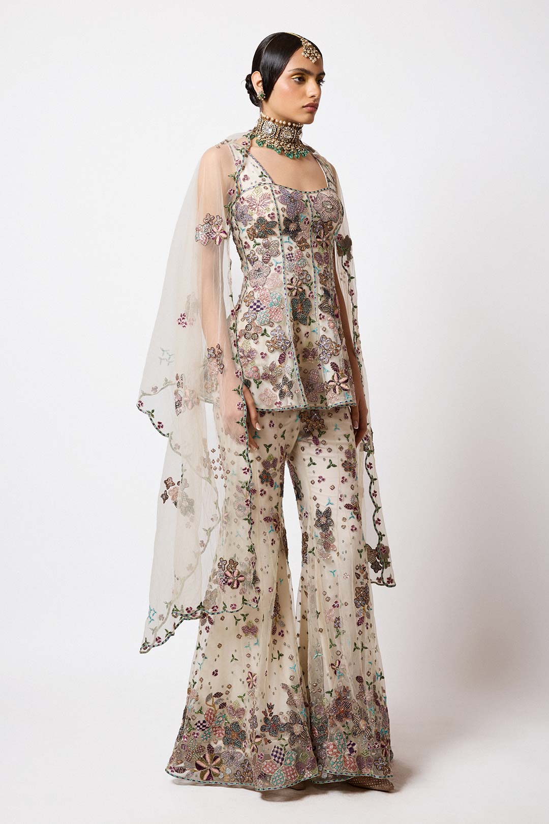 Ecruva - Ivory Tulle Sharara