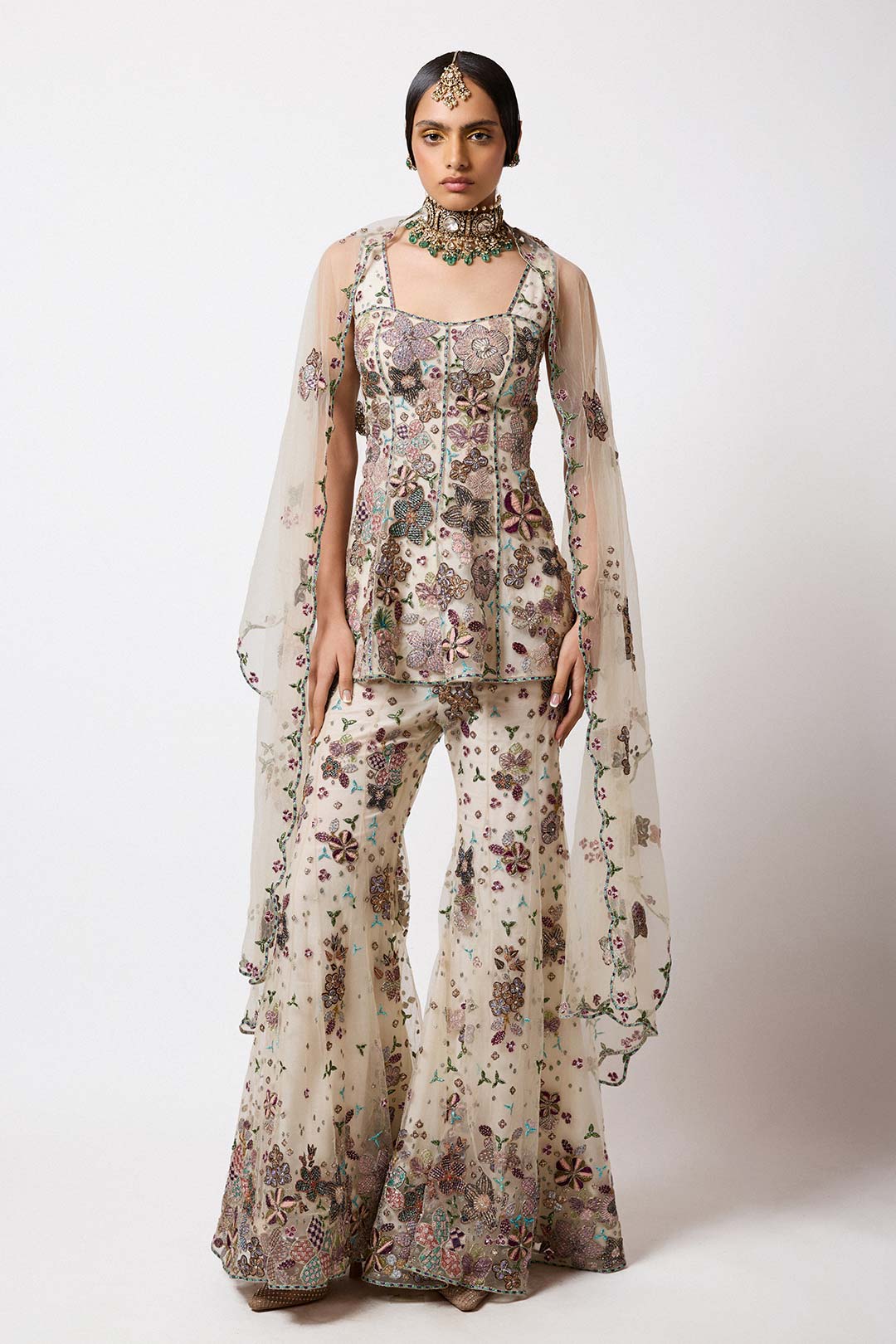 Ecruva - Ivory Tulle Sharara