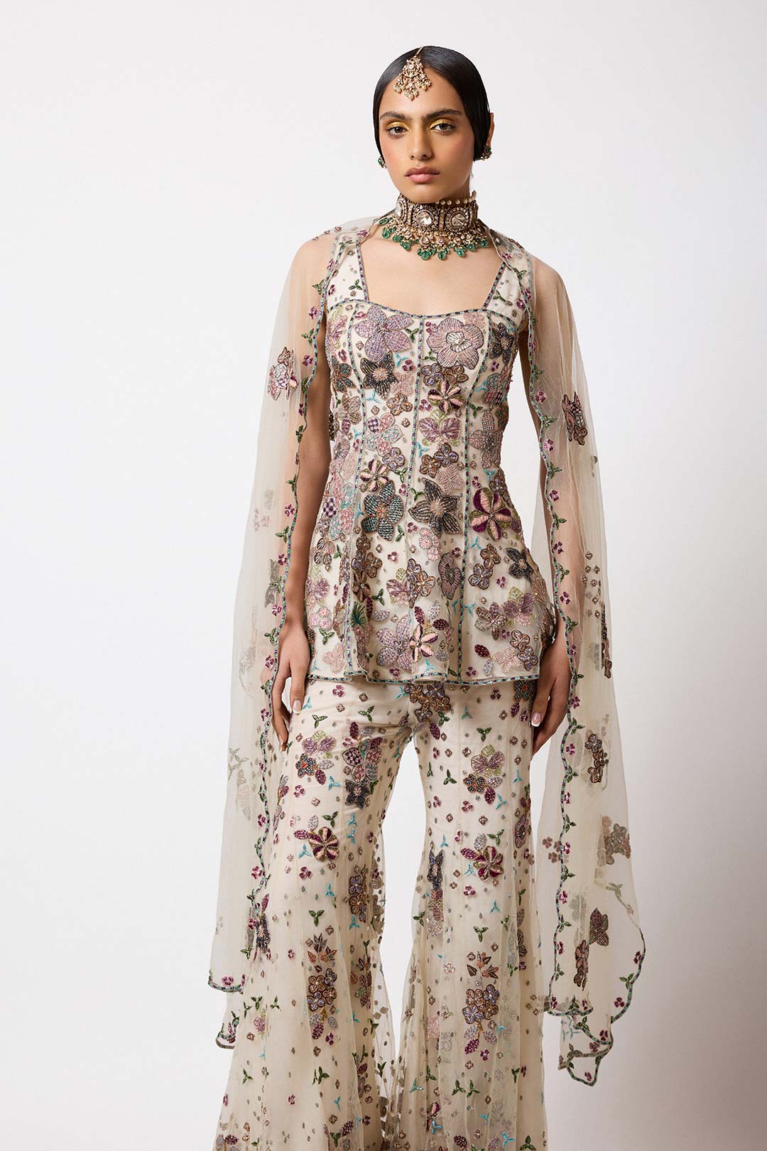 Ecruva - Ivory Tulle Sharara
