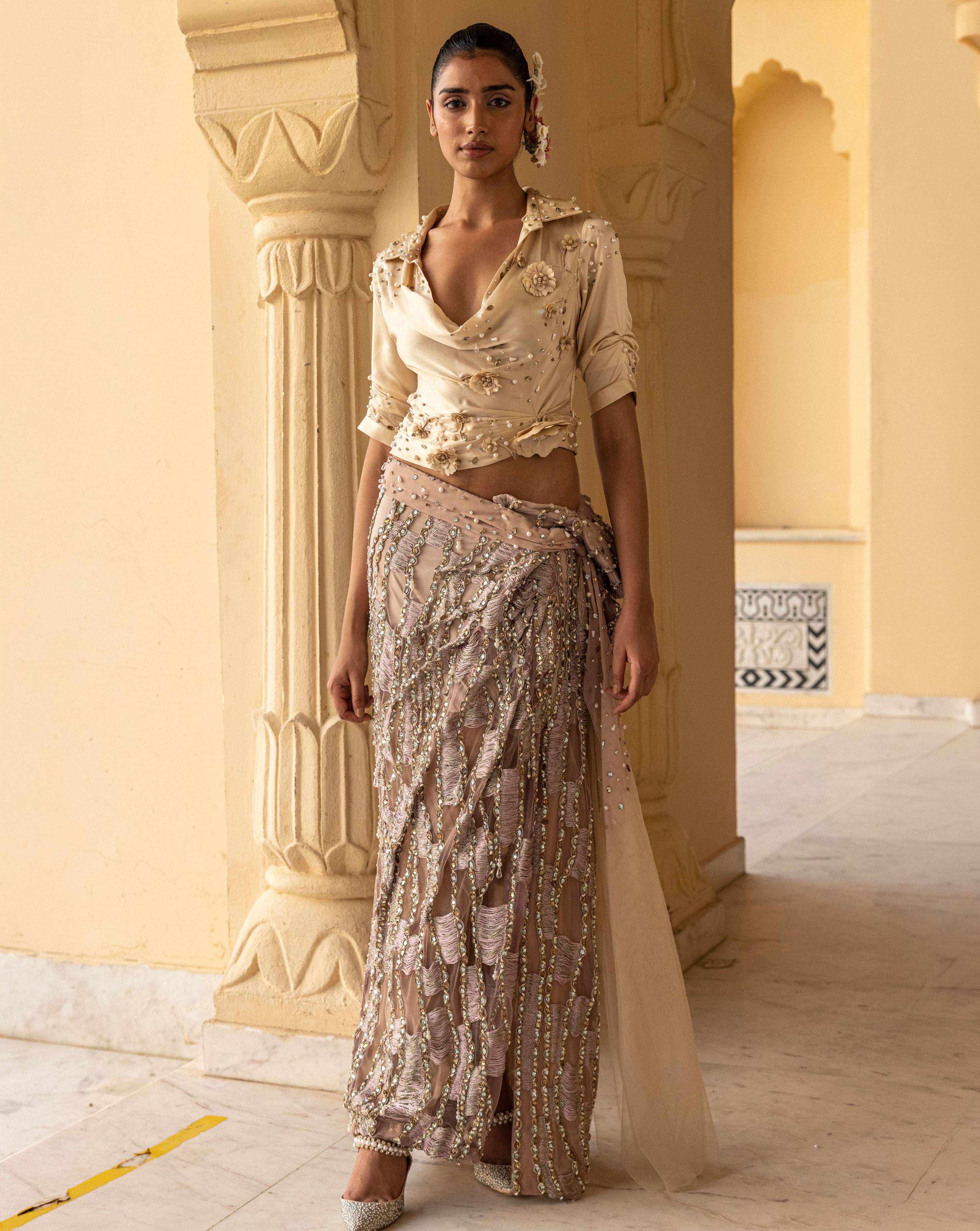 Kaia Draped Skirt Set