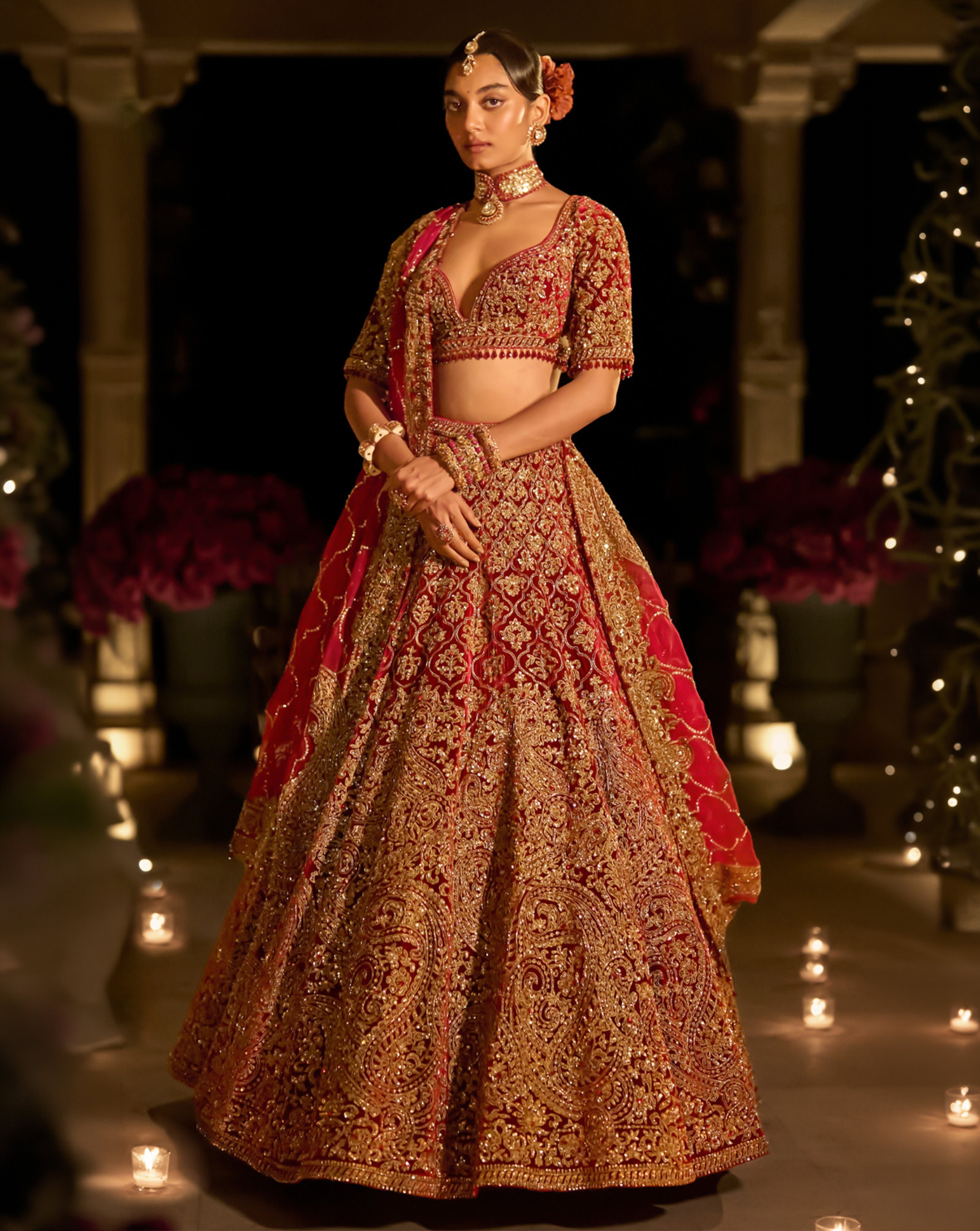 Maroon Zardosi Lehenga Set